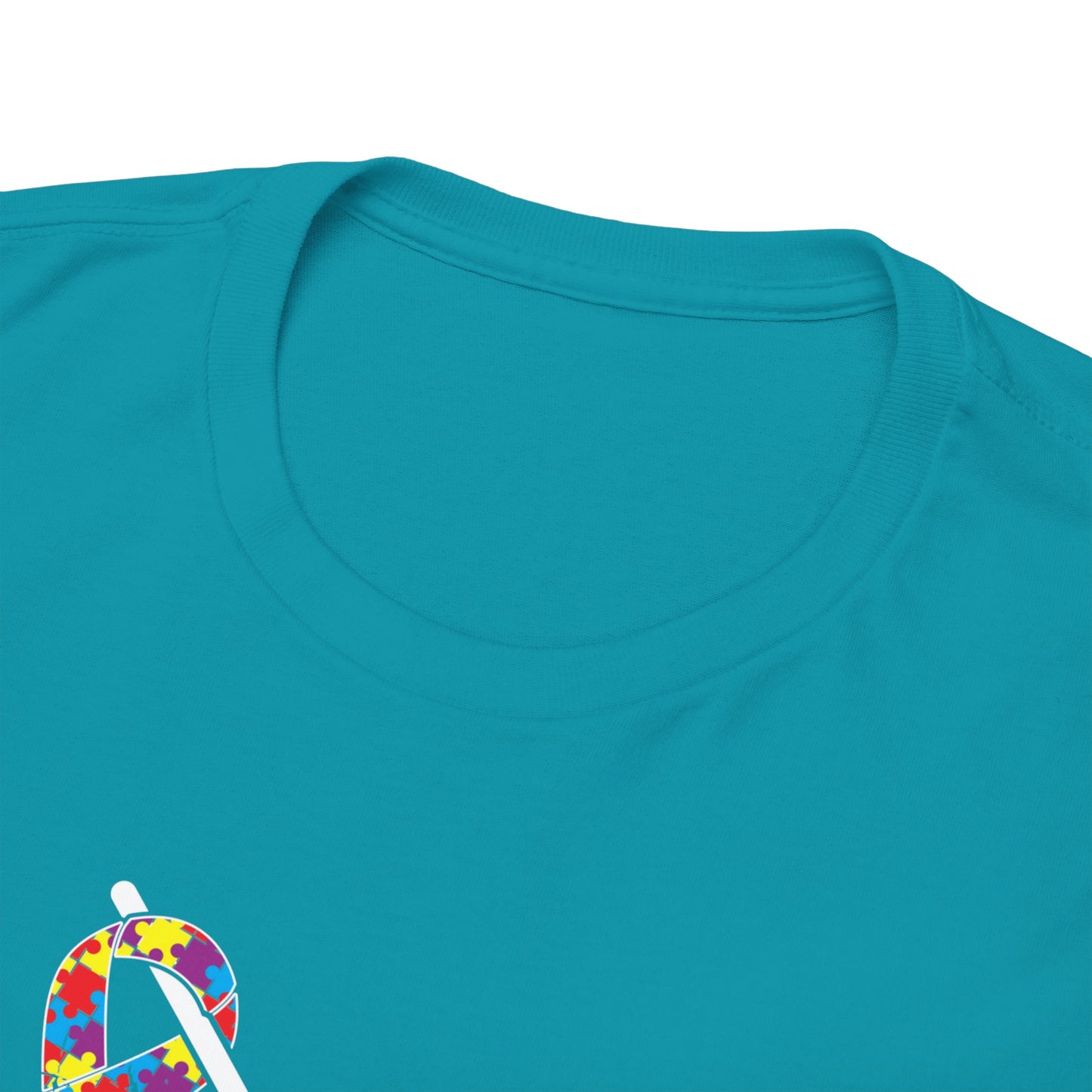 Bigfoot Heart Puzzle Piece Autism T shirt unisex heavy cotton T-shirt