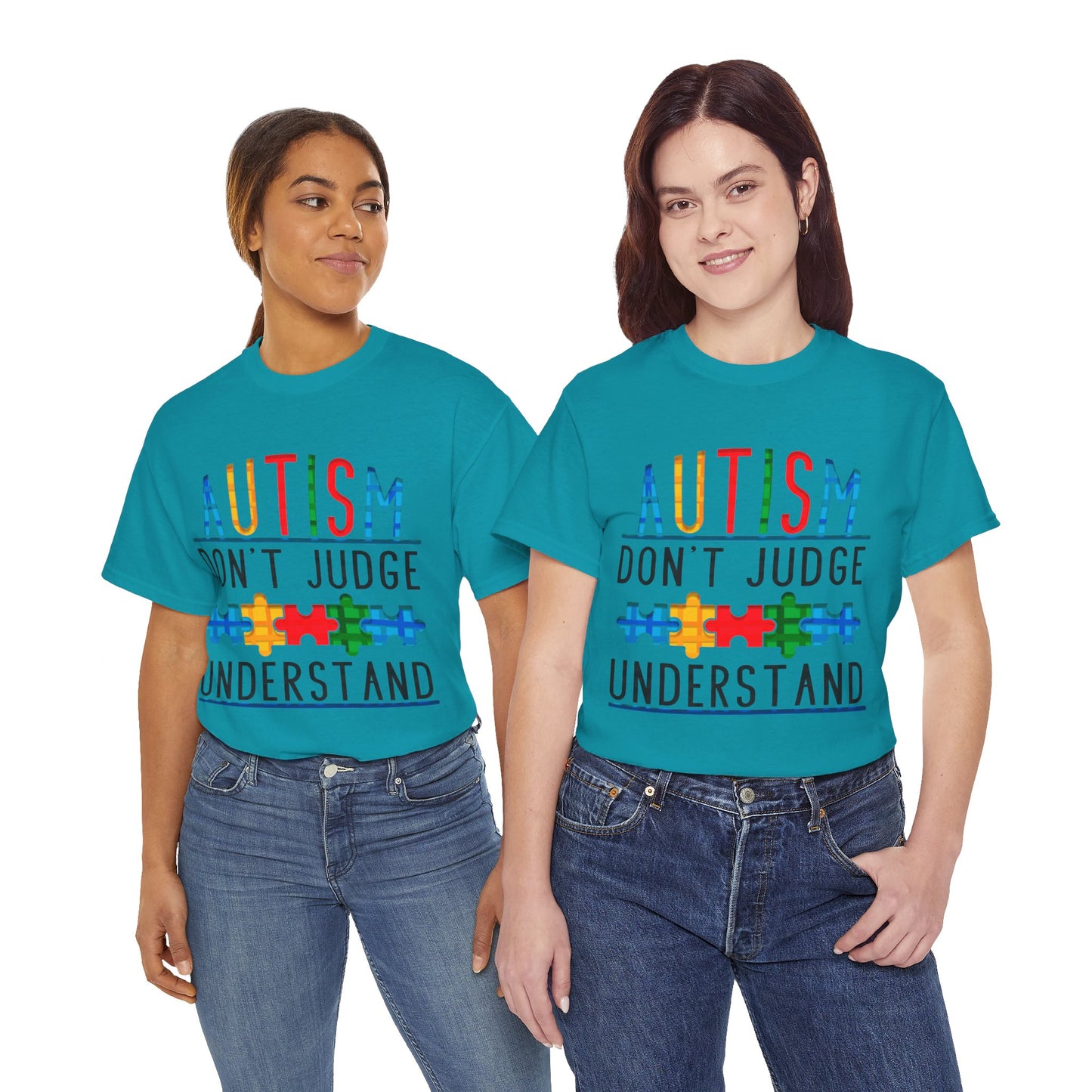 Autism Don't Judge Understand T-shirt Unisex Heavy Cotton