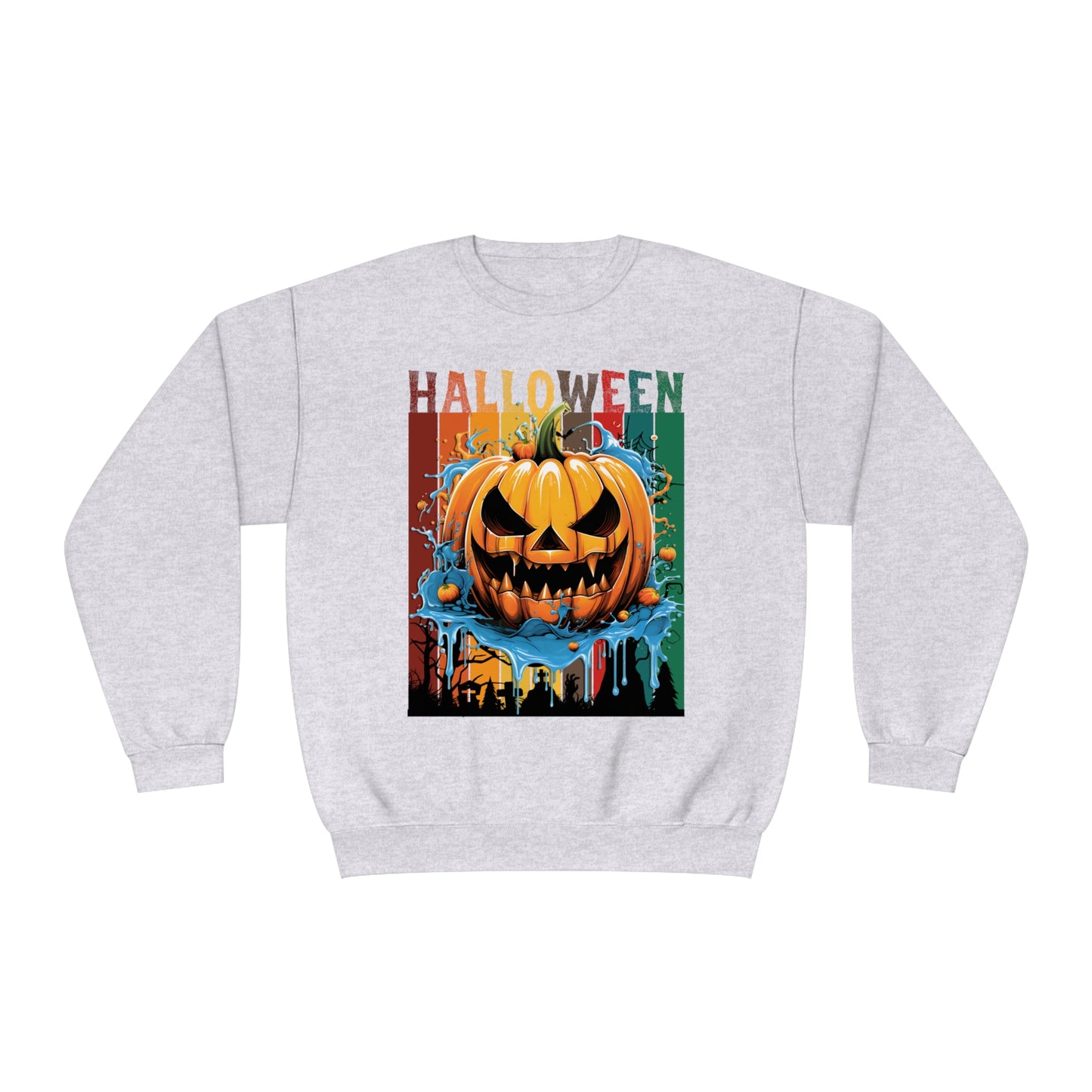 Scary Pumpkin Halloween Unisex NuBlend® Crewneck Sweatshirt