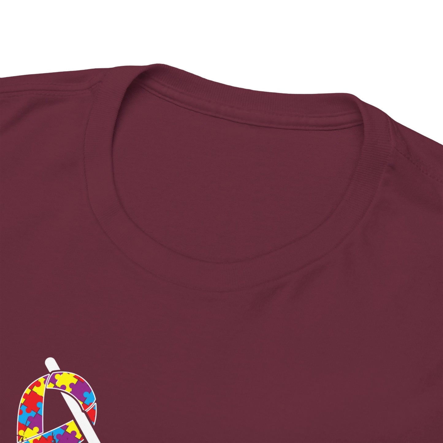 Bigfoot Heart Puzzle Piece Autism T shirt unisex heavy cotton T-shirt