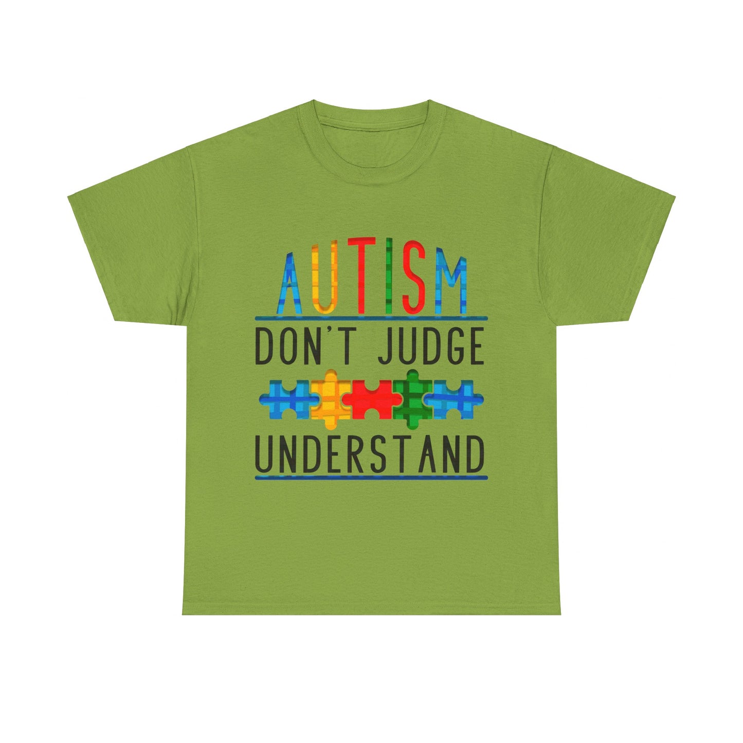 Autism Don't Judge Understand T-shirt Unisex Heavy Cotton