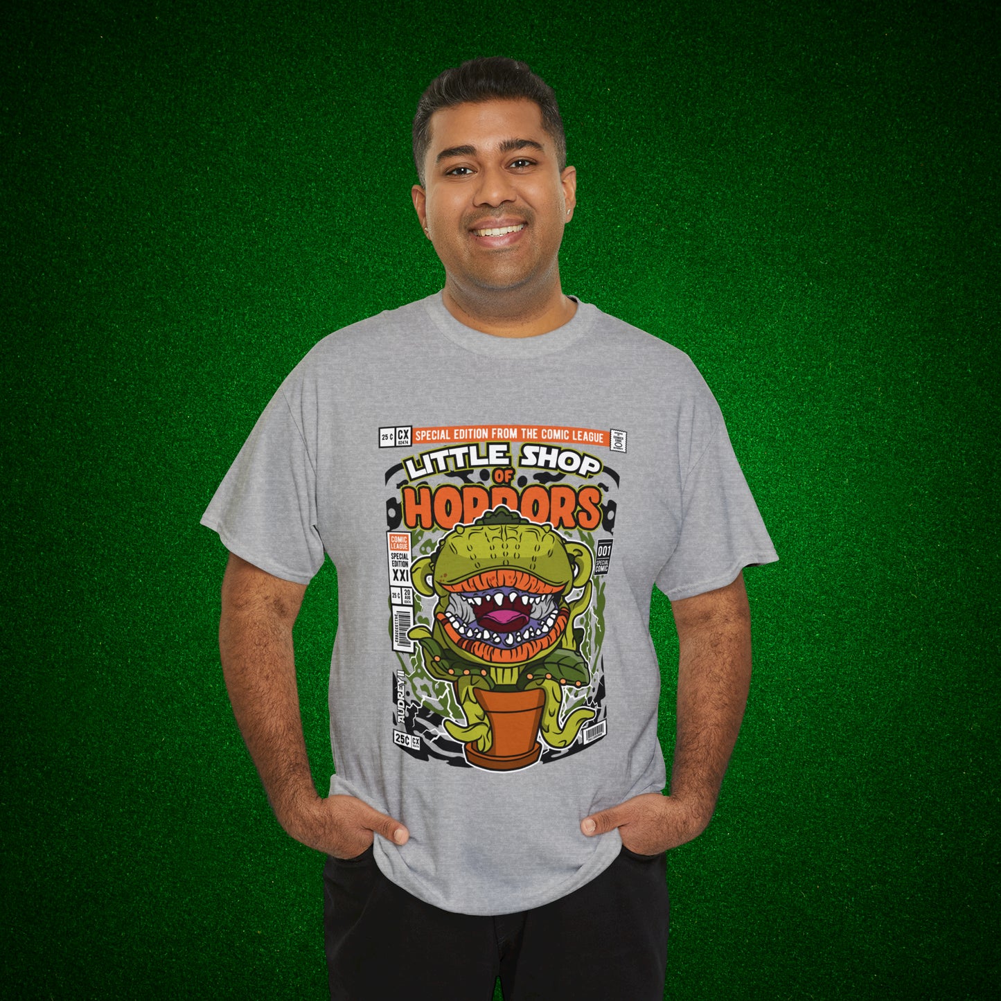 Little Shop of Horrors Audrey Pop Culture Mock Comic Cover heavy cotton T-shirt