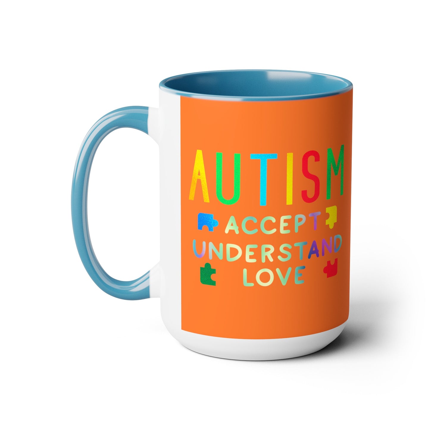 Autism ACCEPT UNDERSTAND LOVE 15oz Coffee Mug