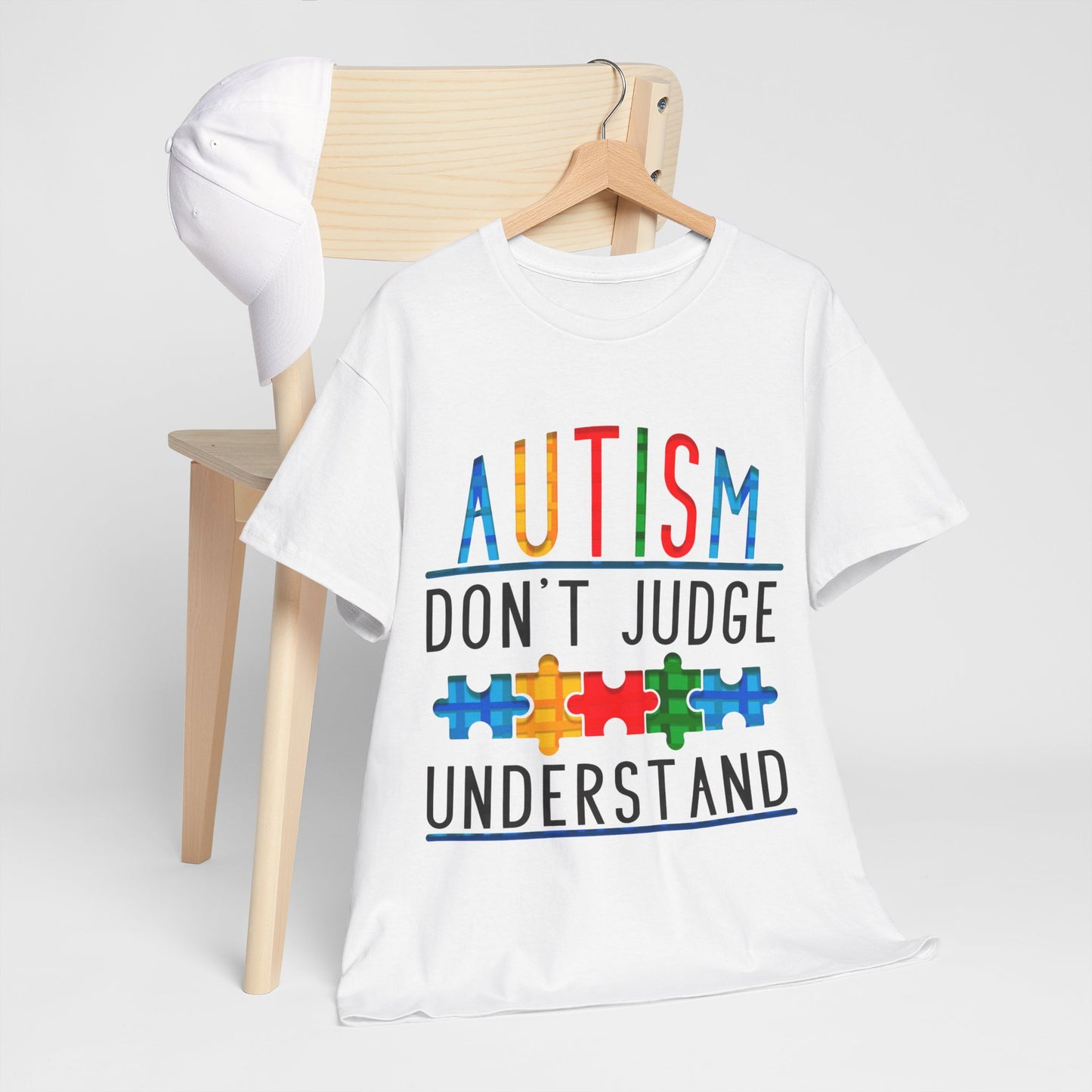 Autism Don't Judge Understand T-shirt Unisex Heavy Cotton