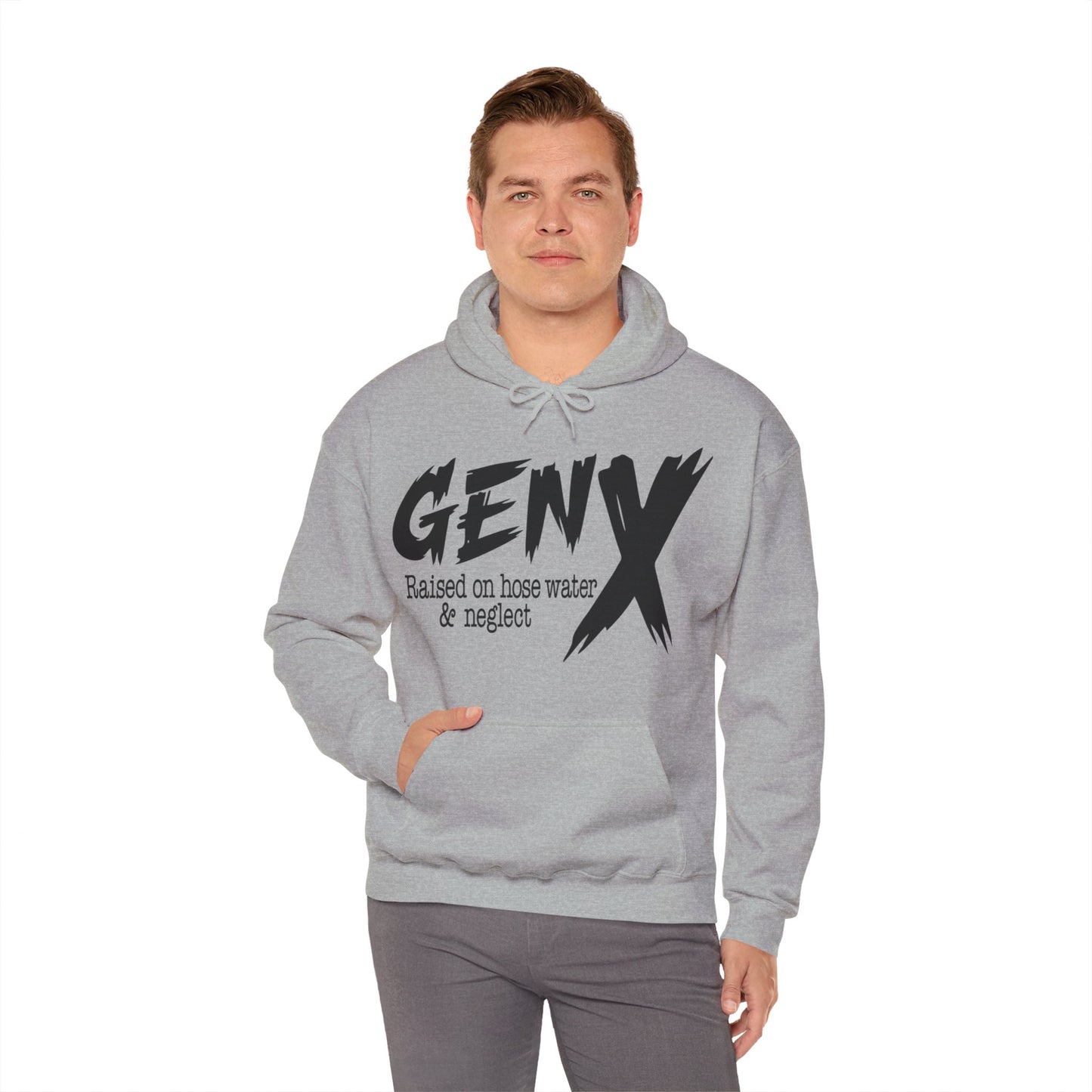 Gen X Raised on Hose Water & Neglect Unisex Heavy Blend™ Hooded Sweatshirt