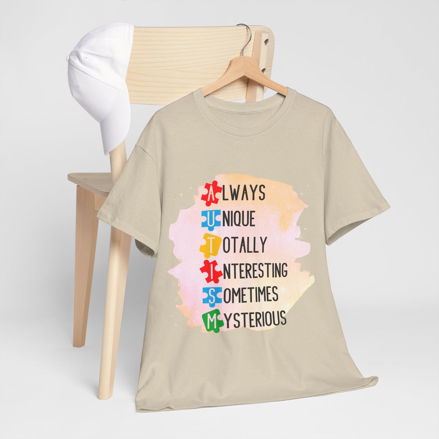 Autism Always Unique Totally Interesting Sometimes Mysterious T-shirt Unisex Heavy Cotton