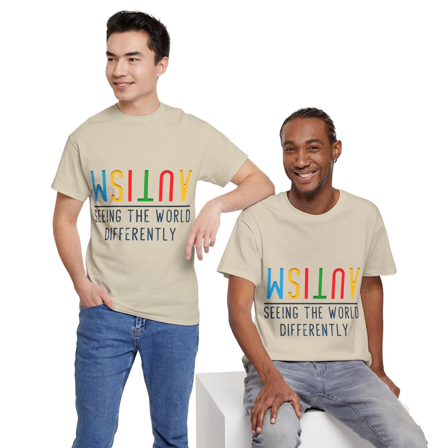 Autism Seeing the World Differently T-shirt Unisex Heavy Cotton