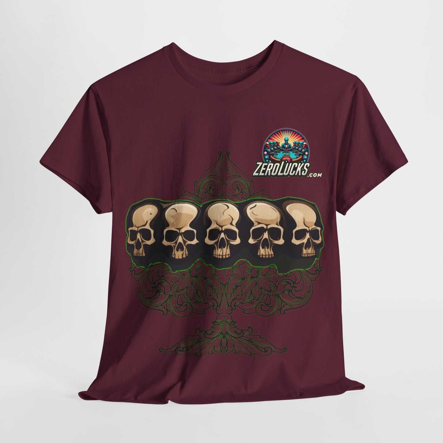 No Lucks Skulls with Spade T-shirt Unisex Heavy Cotton