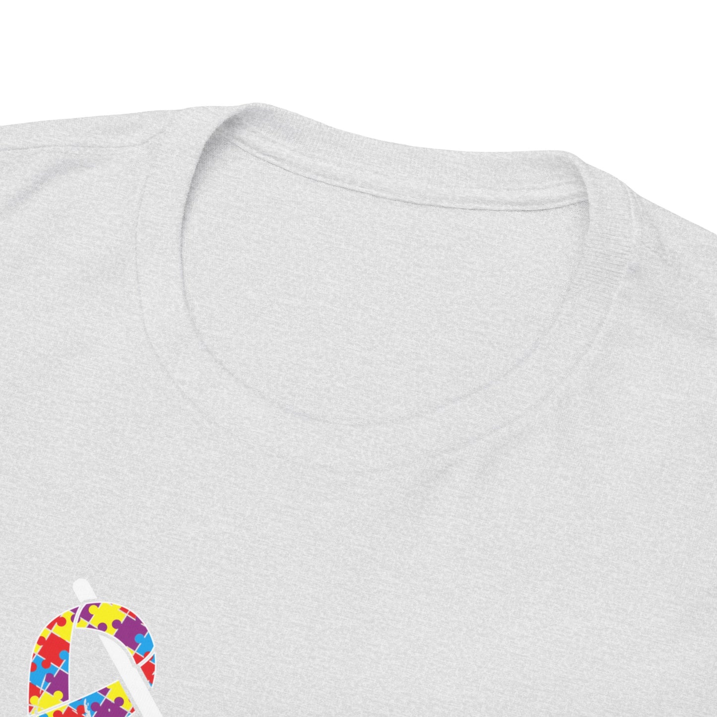 Bigfoot Heart Puzzle Piece Autism T shirt unisex heavy cotton T-shirt