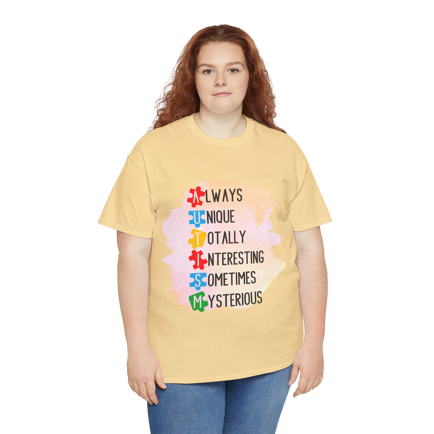 Autism Always Unique Totally Interesting Sometimes Mysterious T-shirt Unisex Heavy Cotton