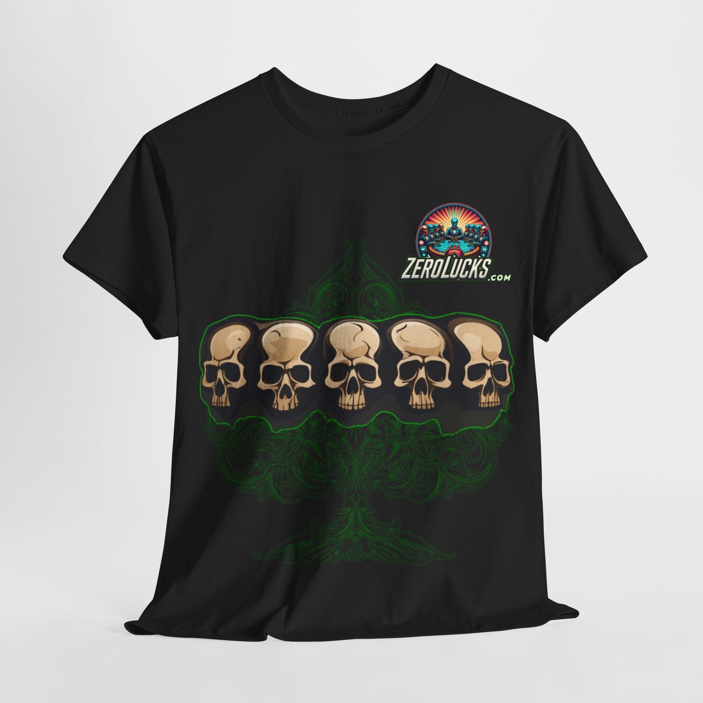 No Lucks Skulls with Spade T-shirt Unisex Heavy Cotton