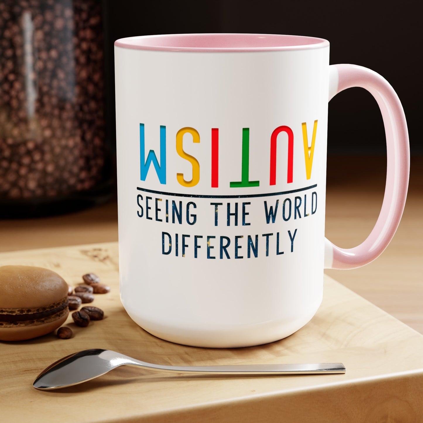 Autism Seeing the World Differently T-shirt 15oz Coffee Mug
