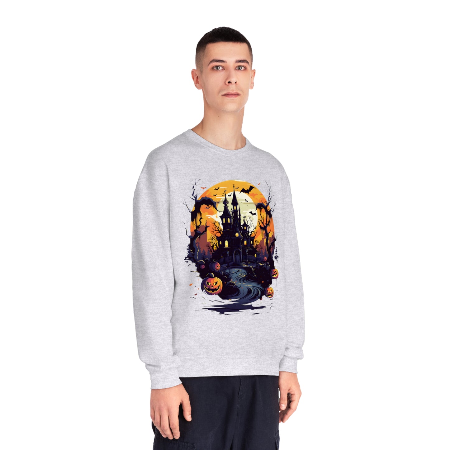 Halloween - Spooky House Unisex NuBlend® Crewneck Sweatshirt