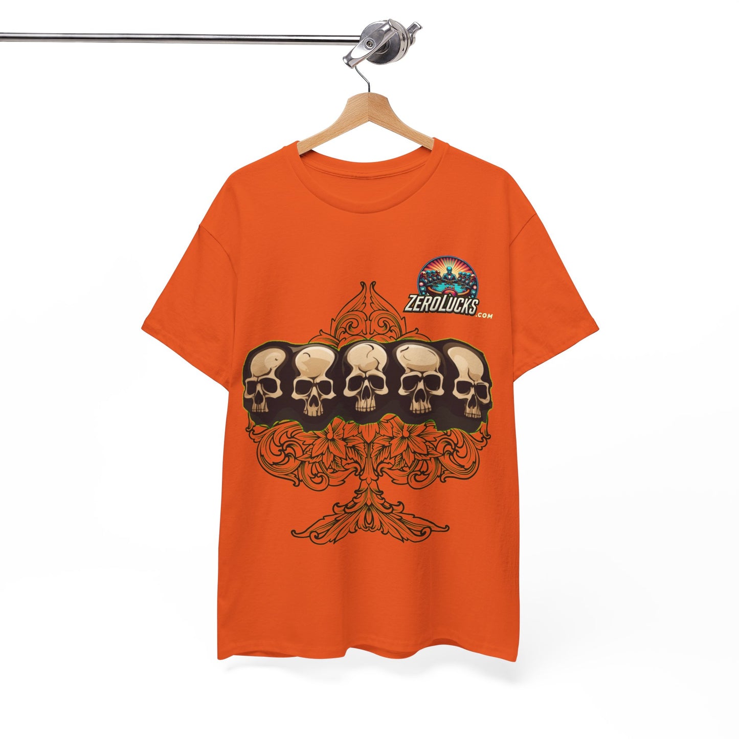 No Lucks Skulls with Spade T-shirt Unisex Heavy Cotton