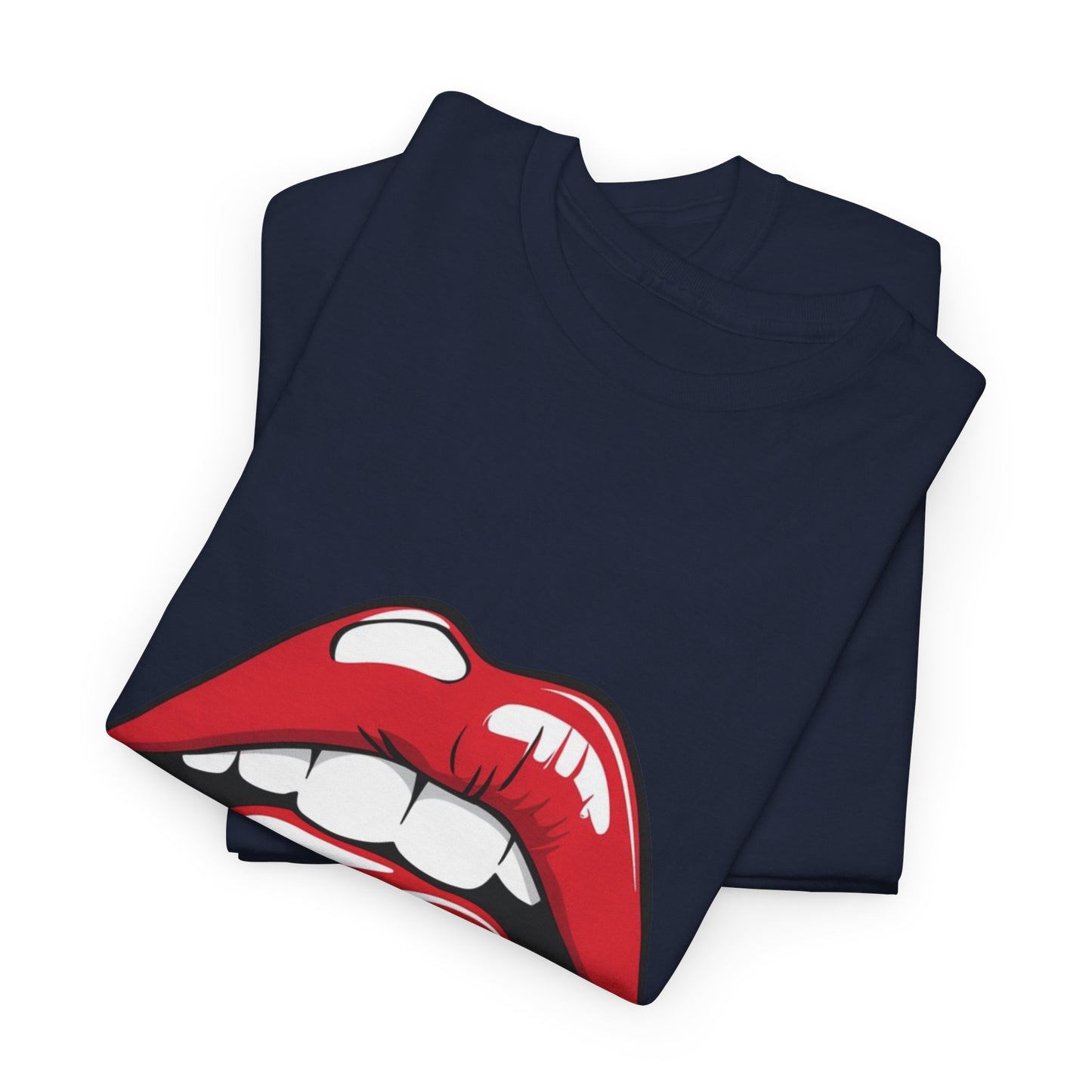Sexy Retro PopArt Red Lips and Tounge Unisex heavy cotton Tshirt