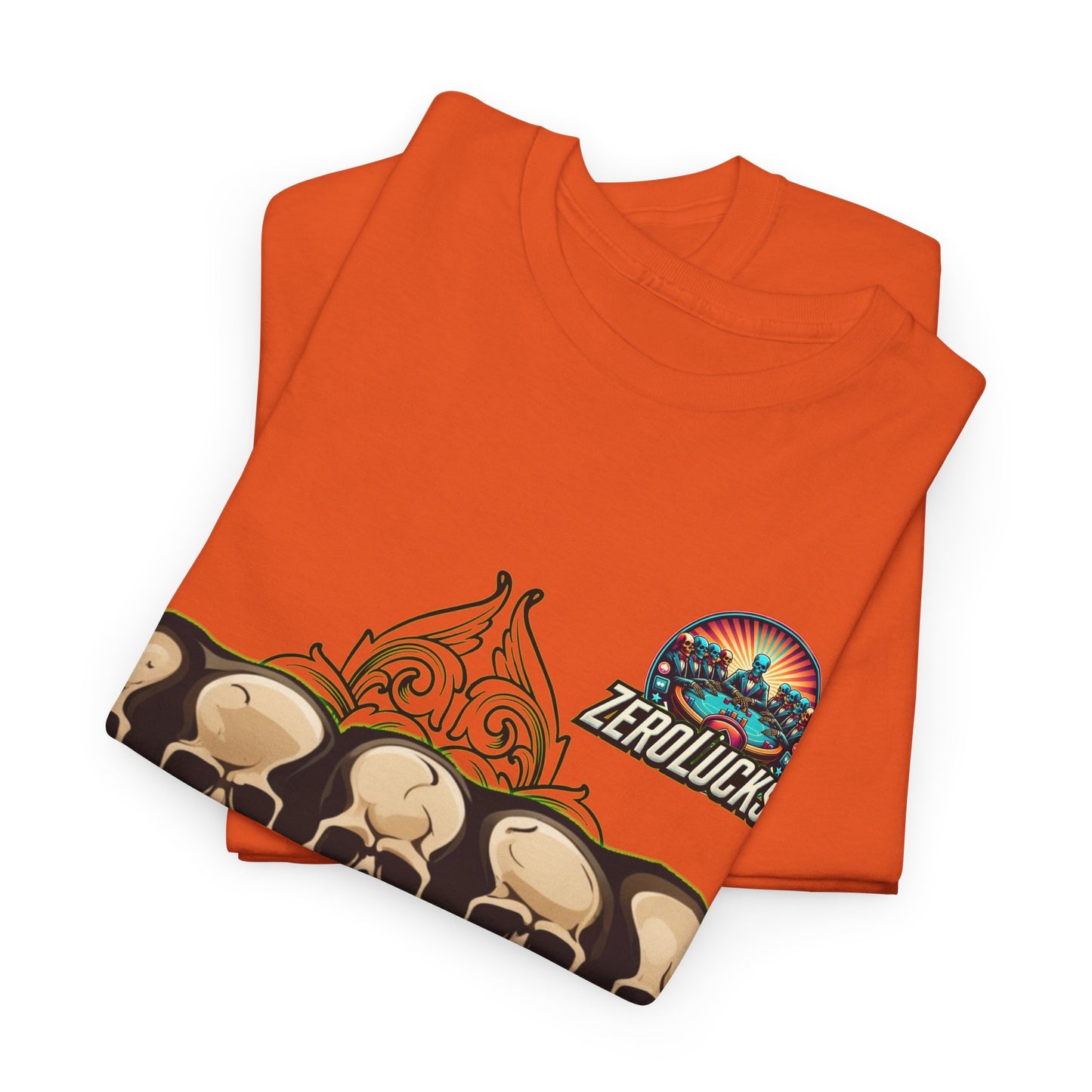 No Lucks Skulls with Spade T-shirt Unisex Heavy Cotton