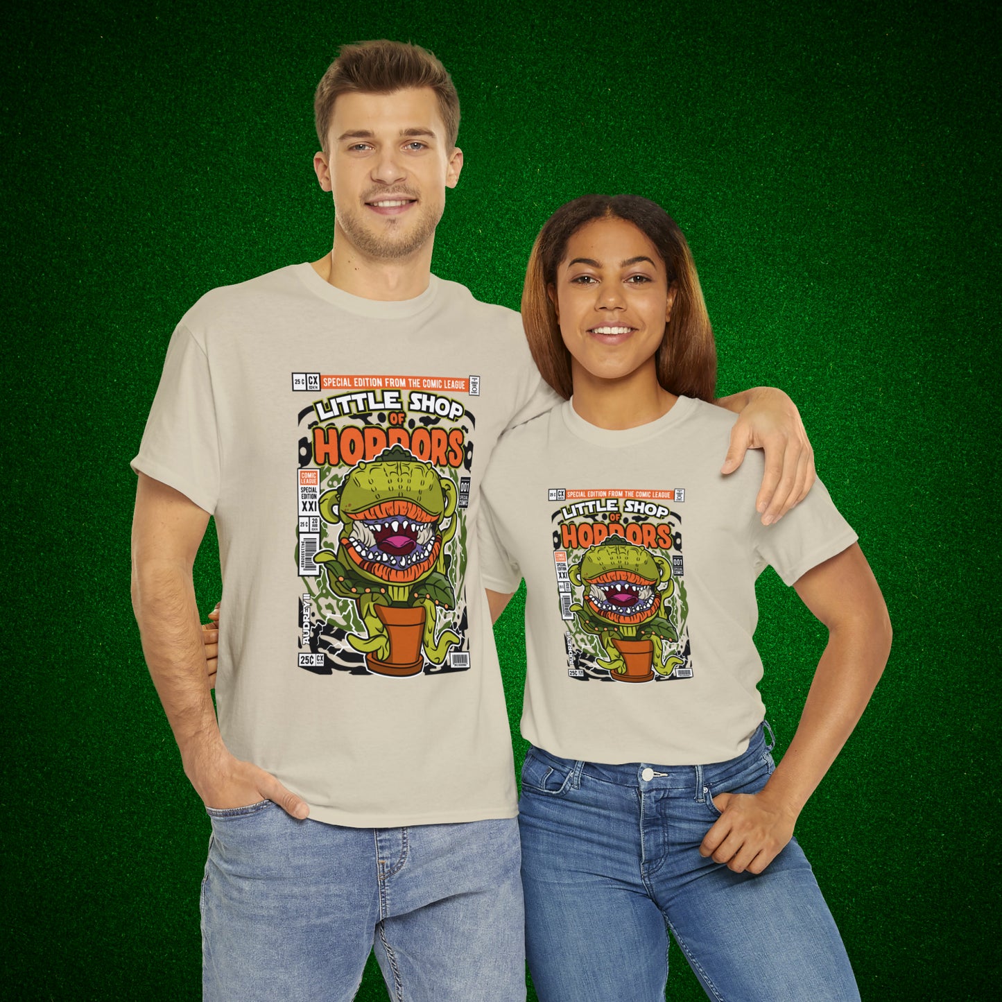 Little Shop of Horrors Audrey Pop Culture Mock Comic Cover heavy cotton T-shirt