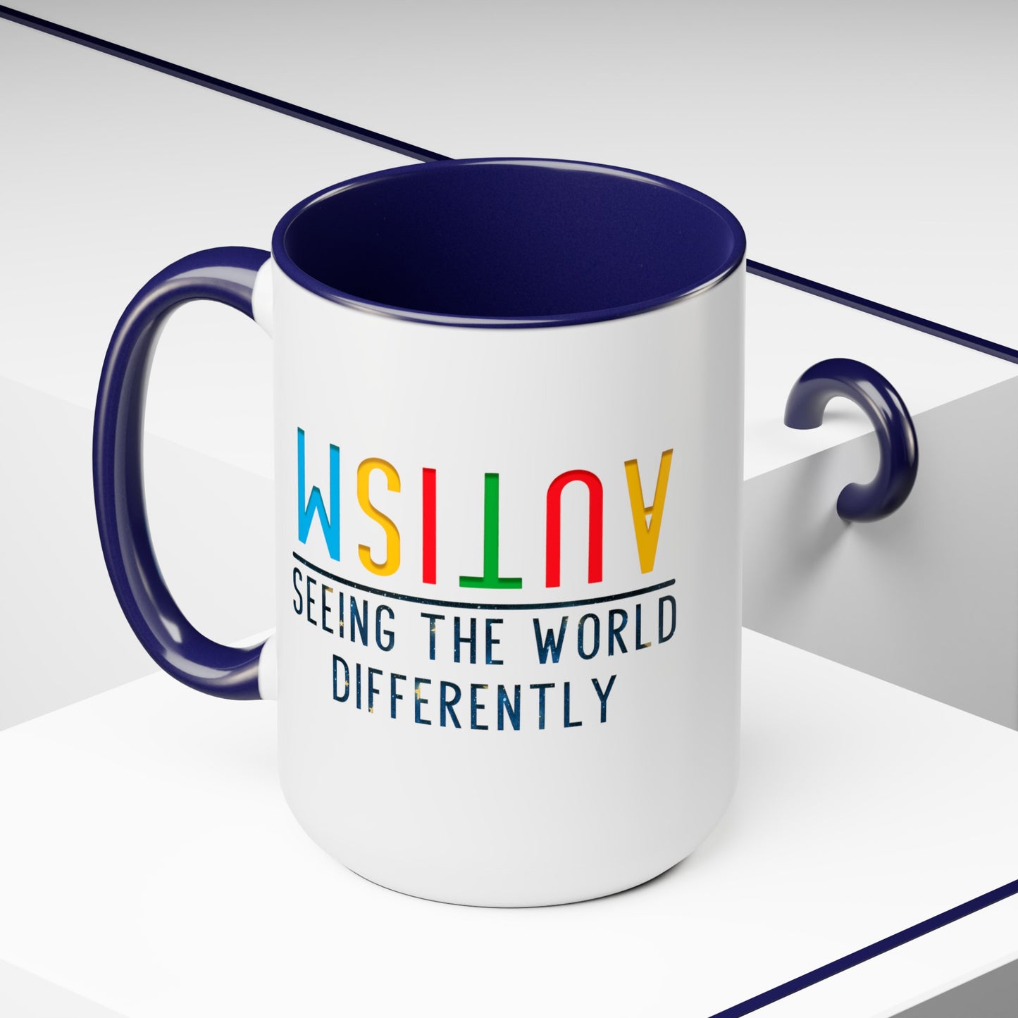 Autism Seeing the World Differently T-shirt 15oz Coffee Mug