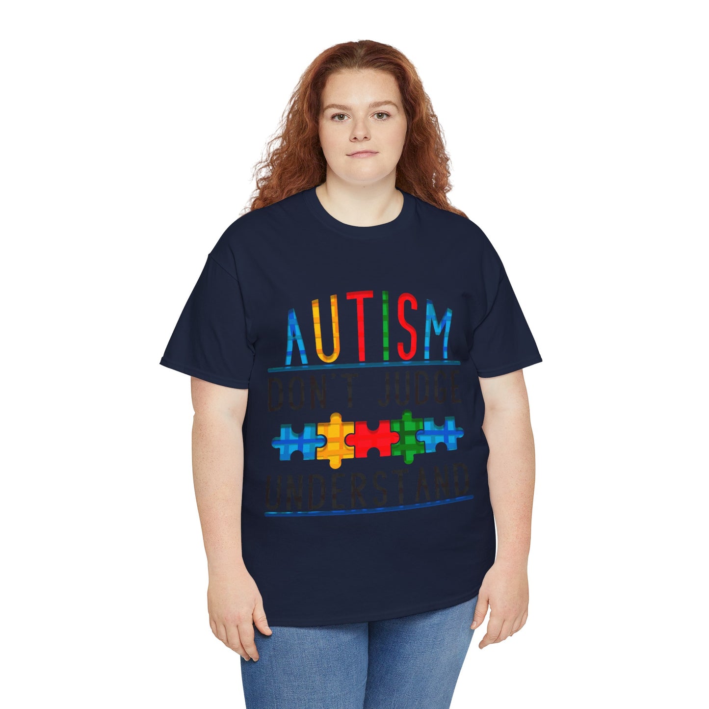 Autism Don't Judge Understand T-shirt Unisex Heavy Cotton