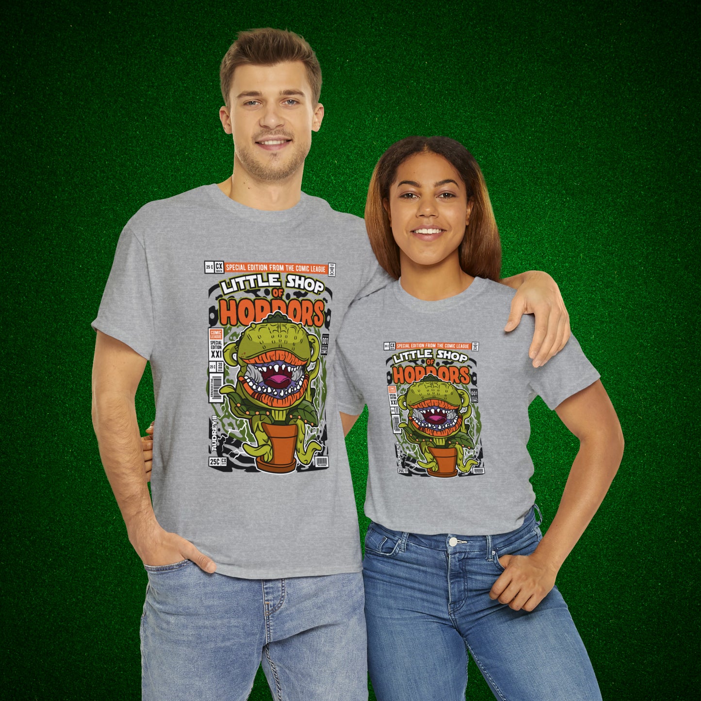 Little Shop of Horrors Audrey Pop Culture Mock Comic Cover heavy cotton T-shirt