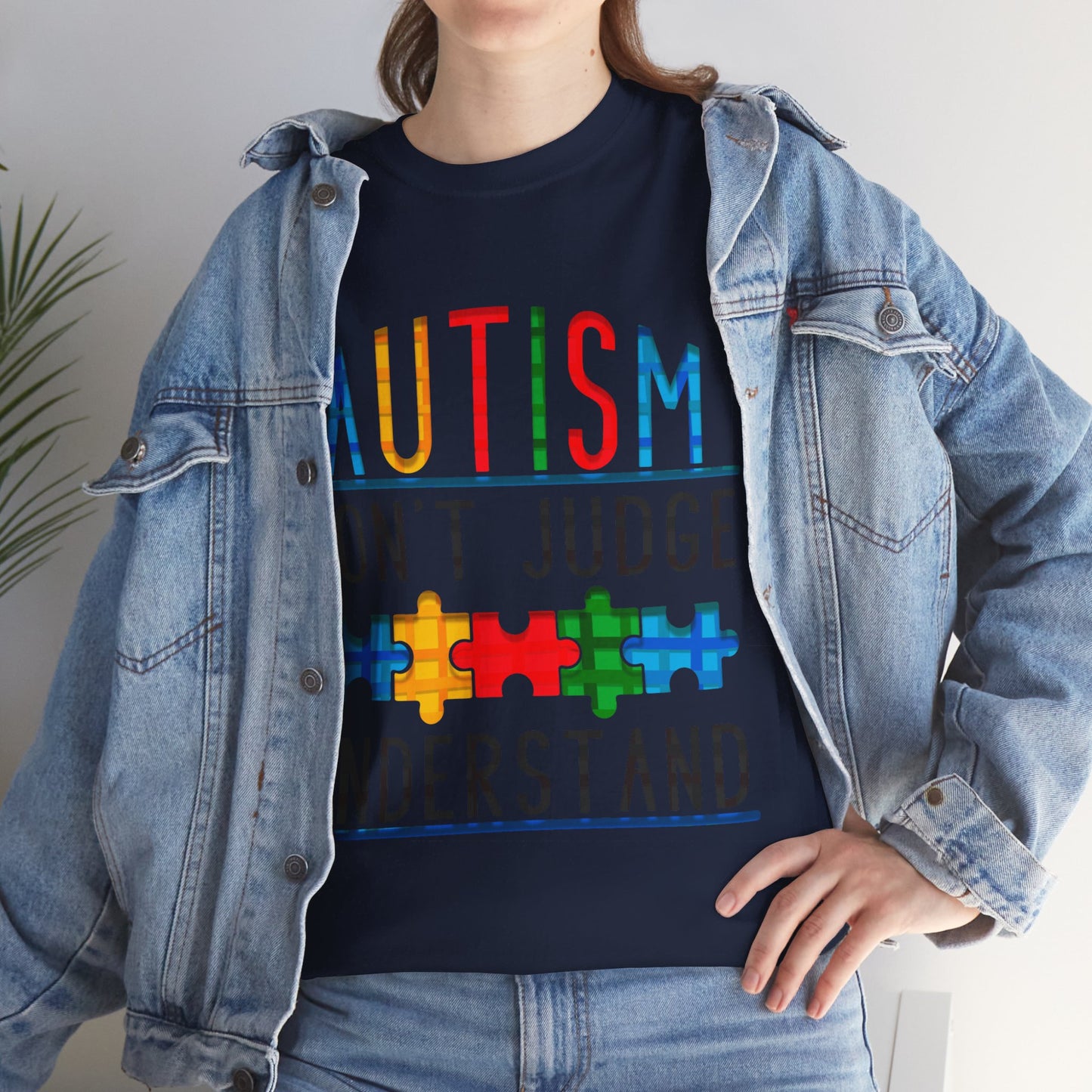 Autism Don't Judge Understand T-shirt Unisex Heavy Cotton