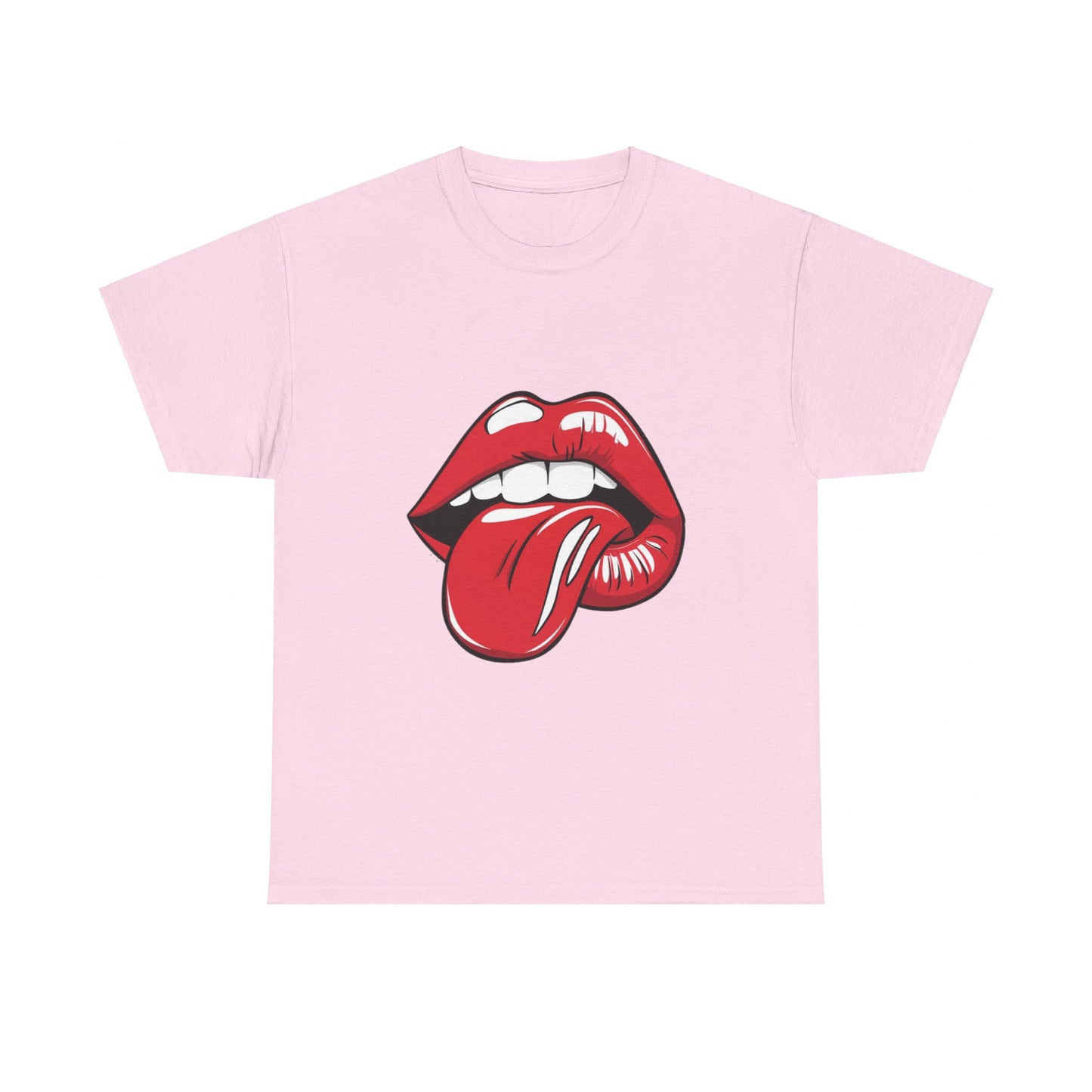 Sexy Retro PopArt Red Lips and Tounge Unisex heavy cotton Tshirt