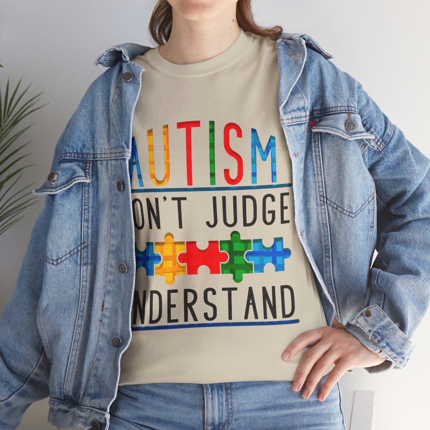 Autism Don't Judge Understand T-shirt Unisex Heavy Cotton
