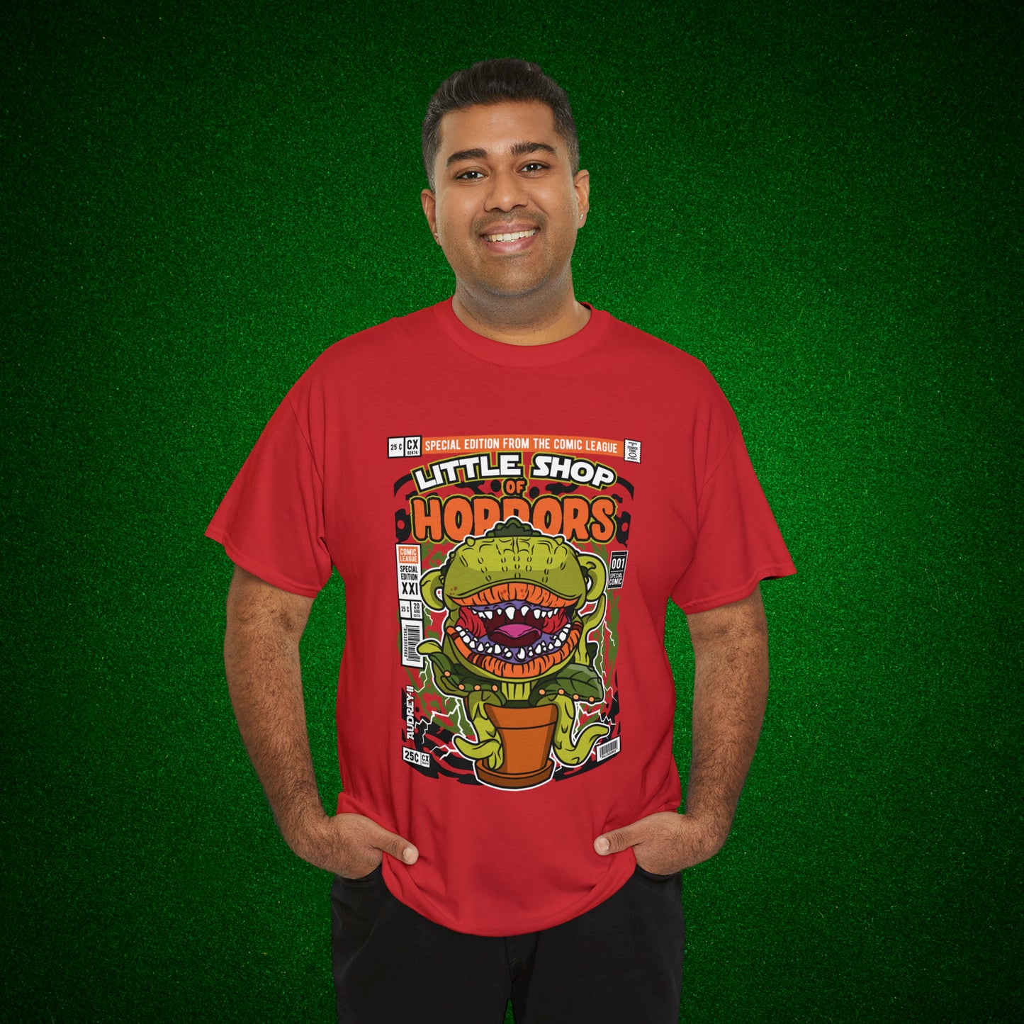 Little Shop of Horrors Audrey Pop Culture Mock Comic Cover heavy cotton T-shirt