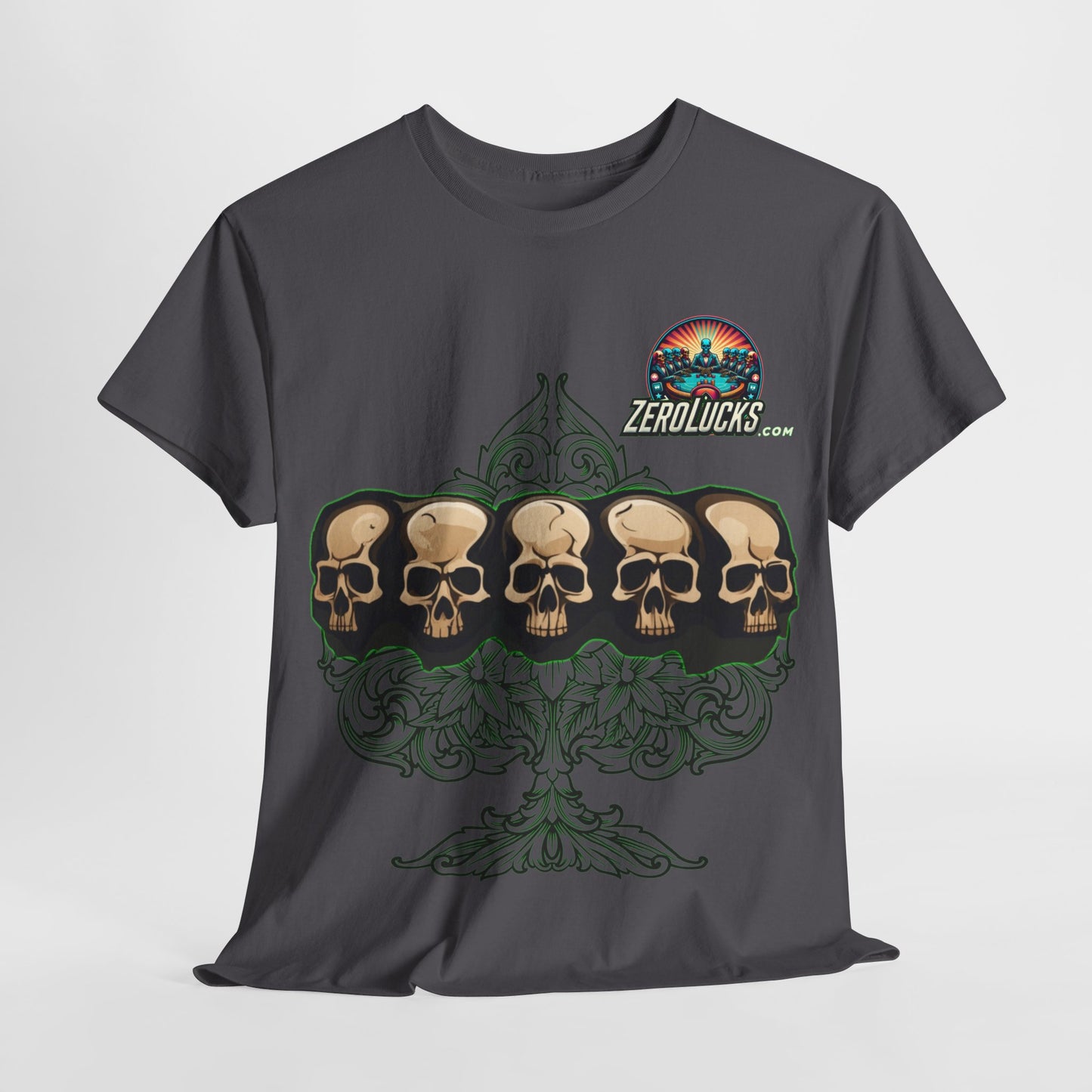 No Lucks Skulls with Spade T-shirt Unisex Heavy Cotton