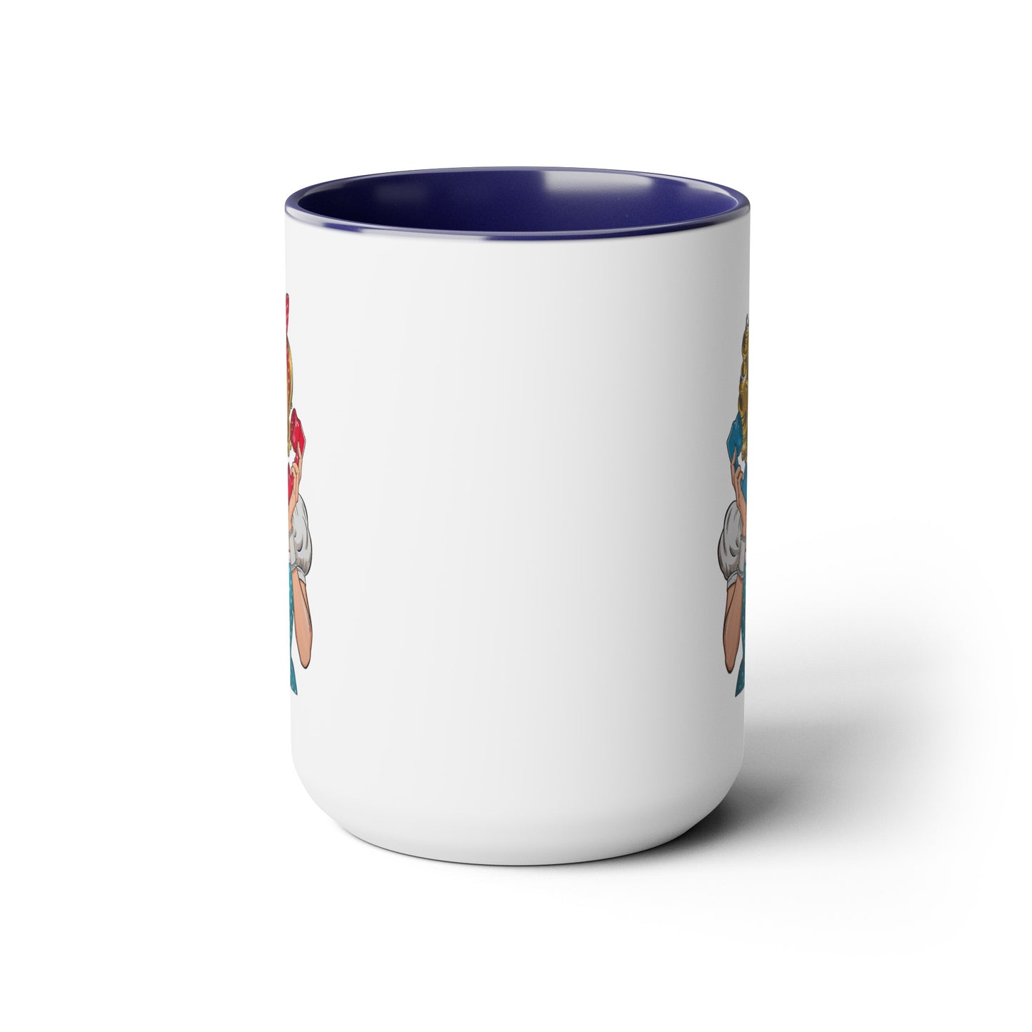 PopArt Girl on Telephone 15oz Coffee Mug