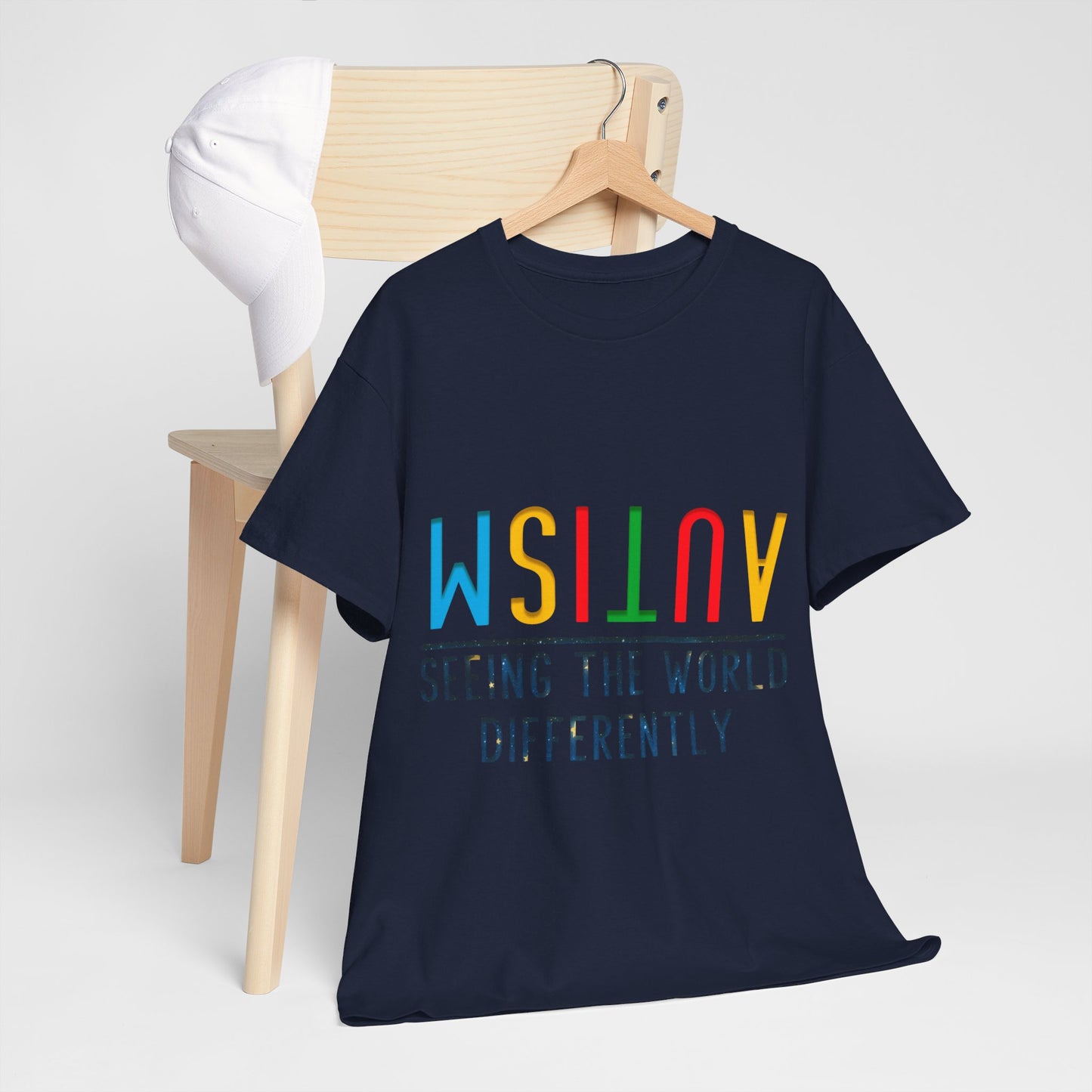 Autism Seeing the World Differently T-shirt Unisex Heavy Cotton