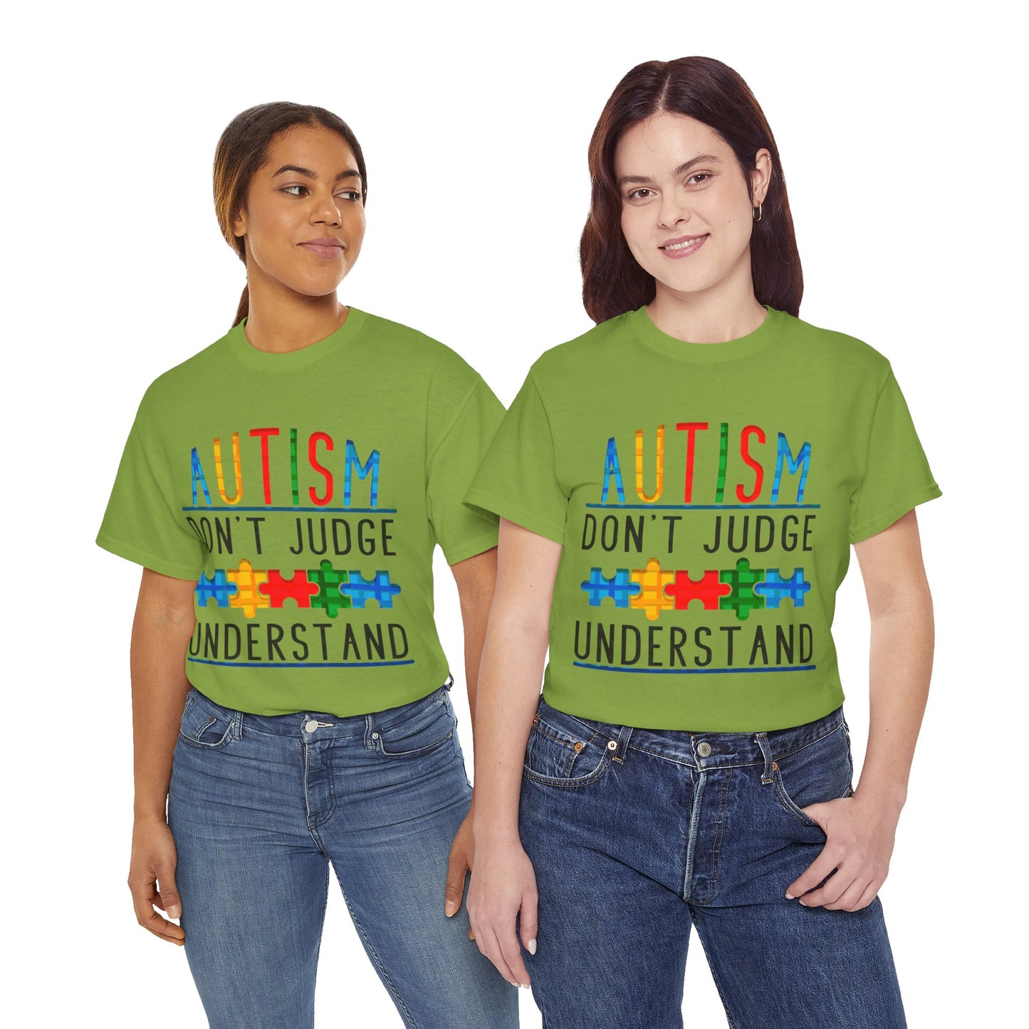 Autism Don't Judge Understand T-shirt Unisex Heavy Cotton