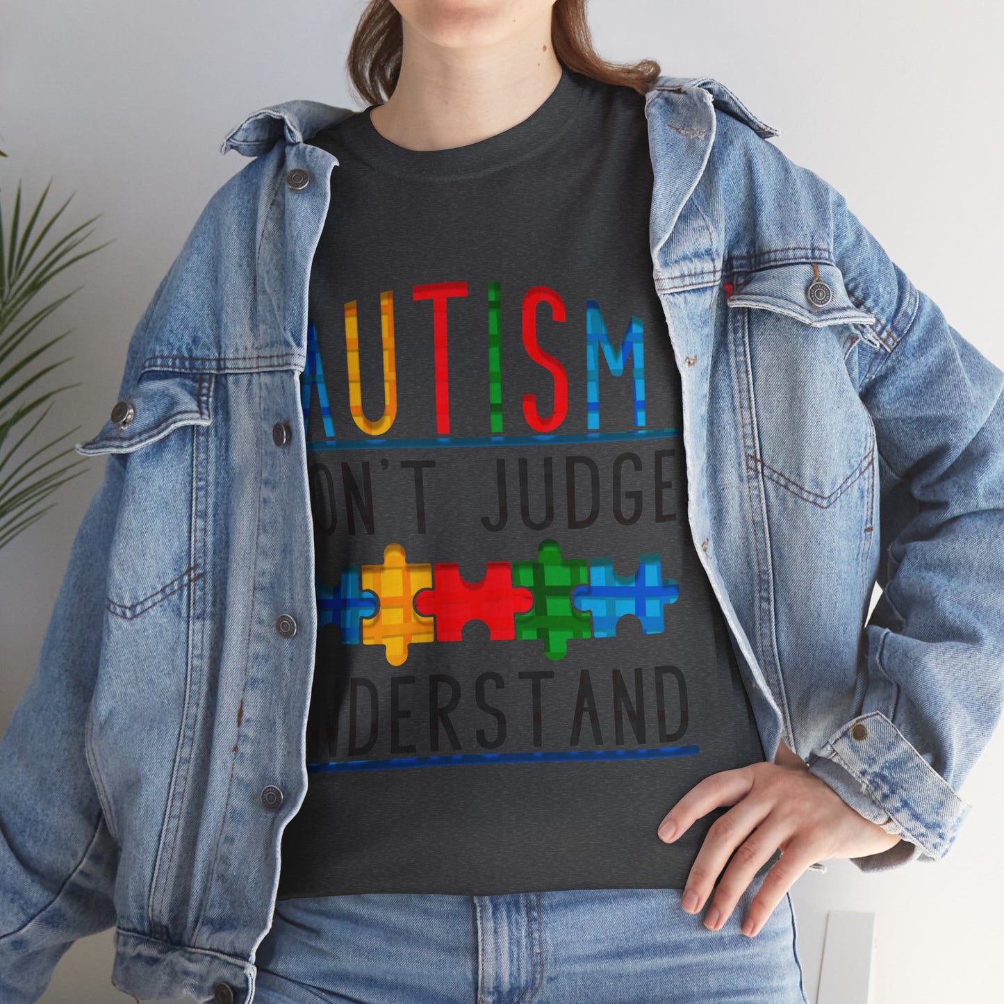 Autism Don't Judge Understand T-shirt Unisex Heavy Cotton