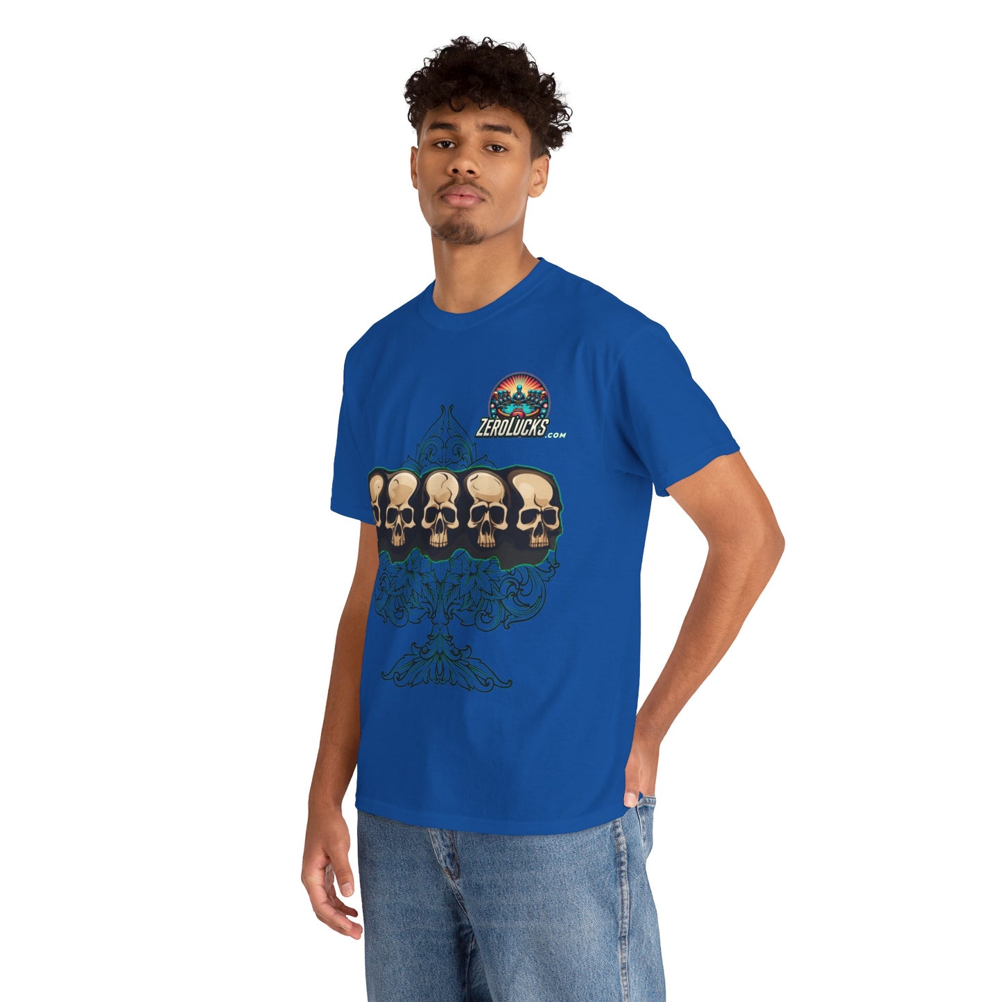 No Lucks Skulls with Spade T-shirt Unisex Heavy Cotton
