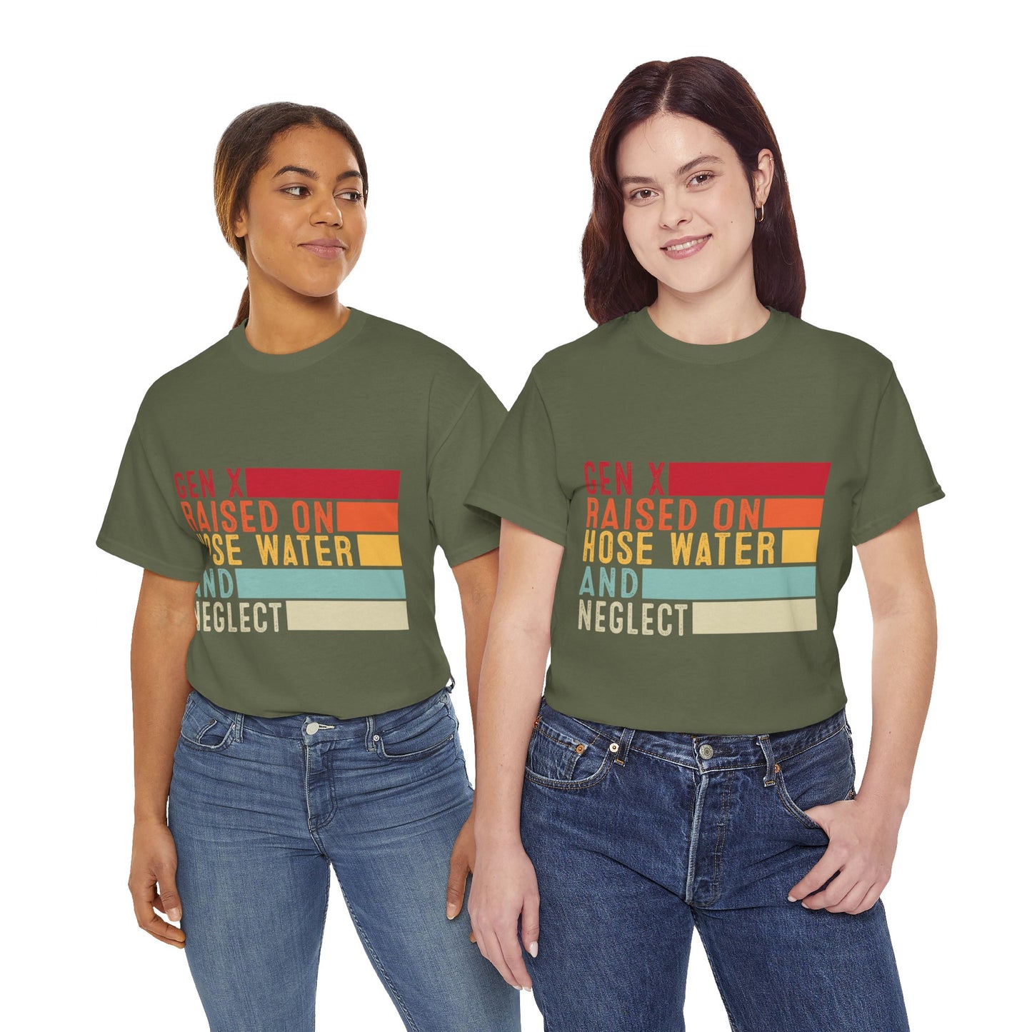 GEN X Raised On Hose Water & Neglect Tshirt Unisex Heavy Cotton