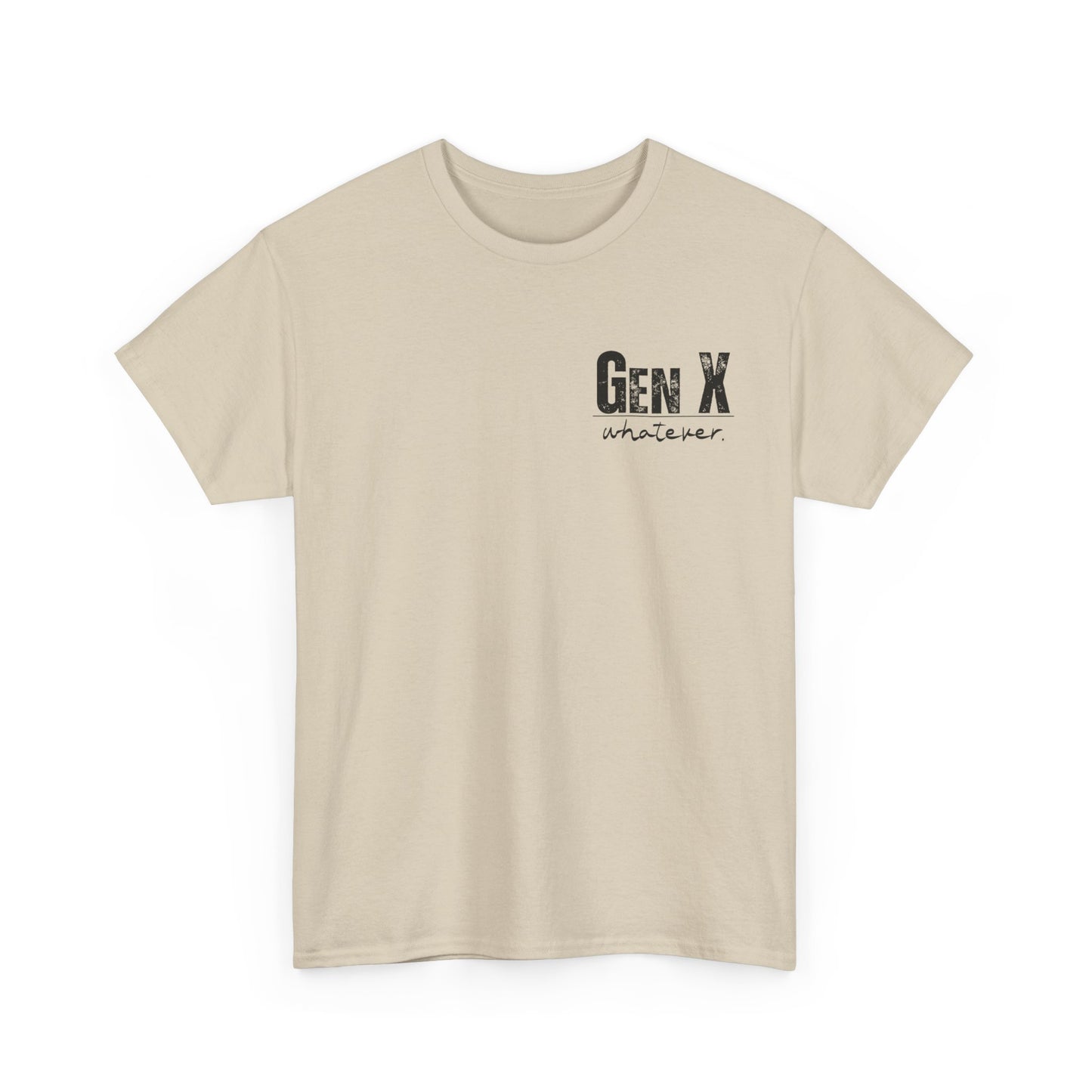 GEN X Definition Unisex Heavy Cotton T-Shirt Front & Back