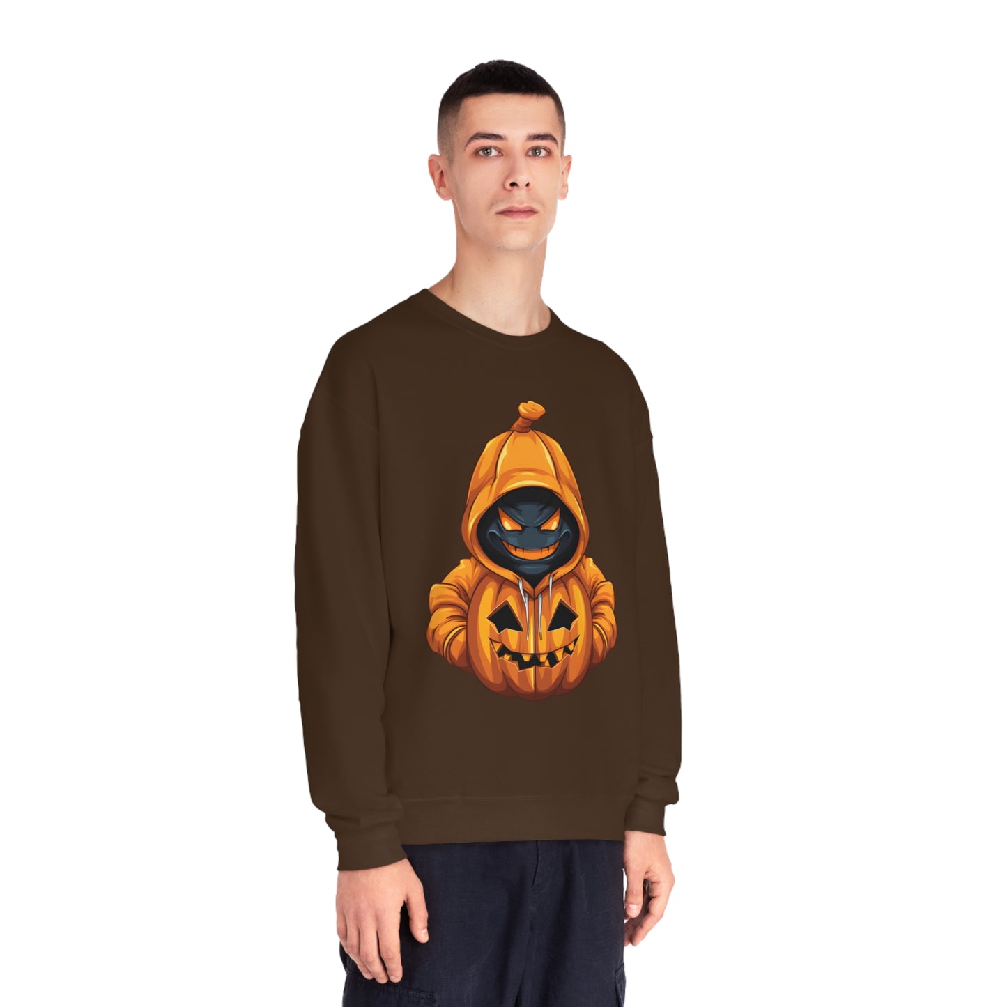 Halloween Scary Hoodie Pumpkin Character Unisex NuBlend® Crewneck Sweatshirt