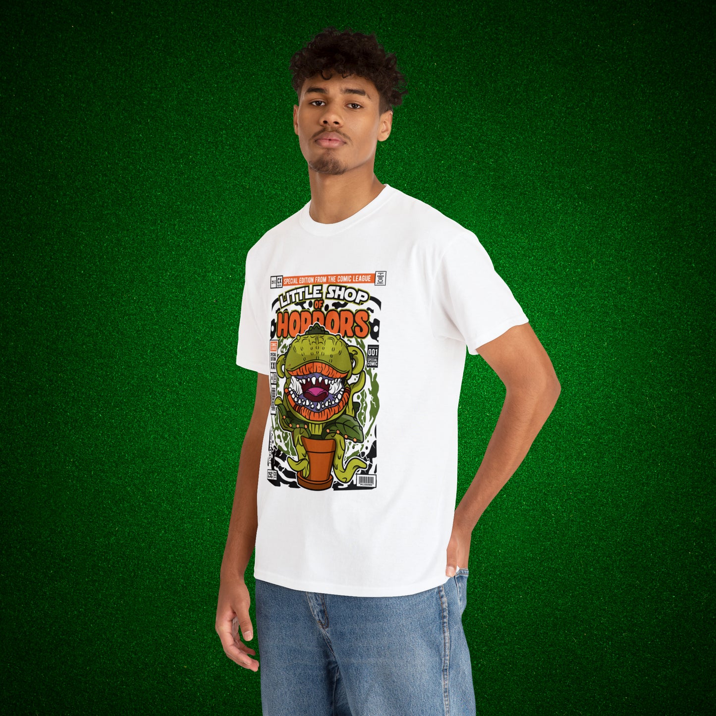 Little Shop of Horrors Audrey Pop Culture Mock Comic Cover heavy cotton T-shirt