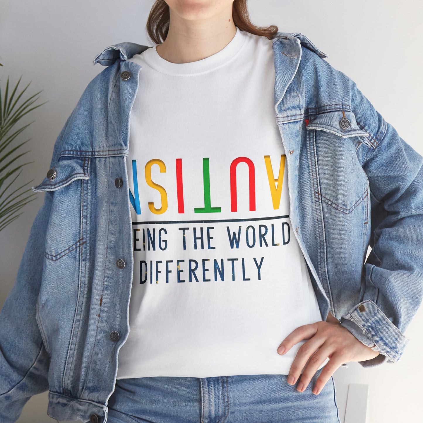 Autism Seeing the World Differently T-shirt Unisex Heavy Cotton