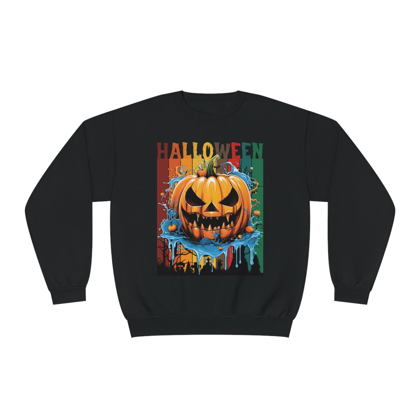Scary Pumpkin Halloween Unisex NuBlend® Crewneck Sweatshirt