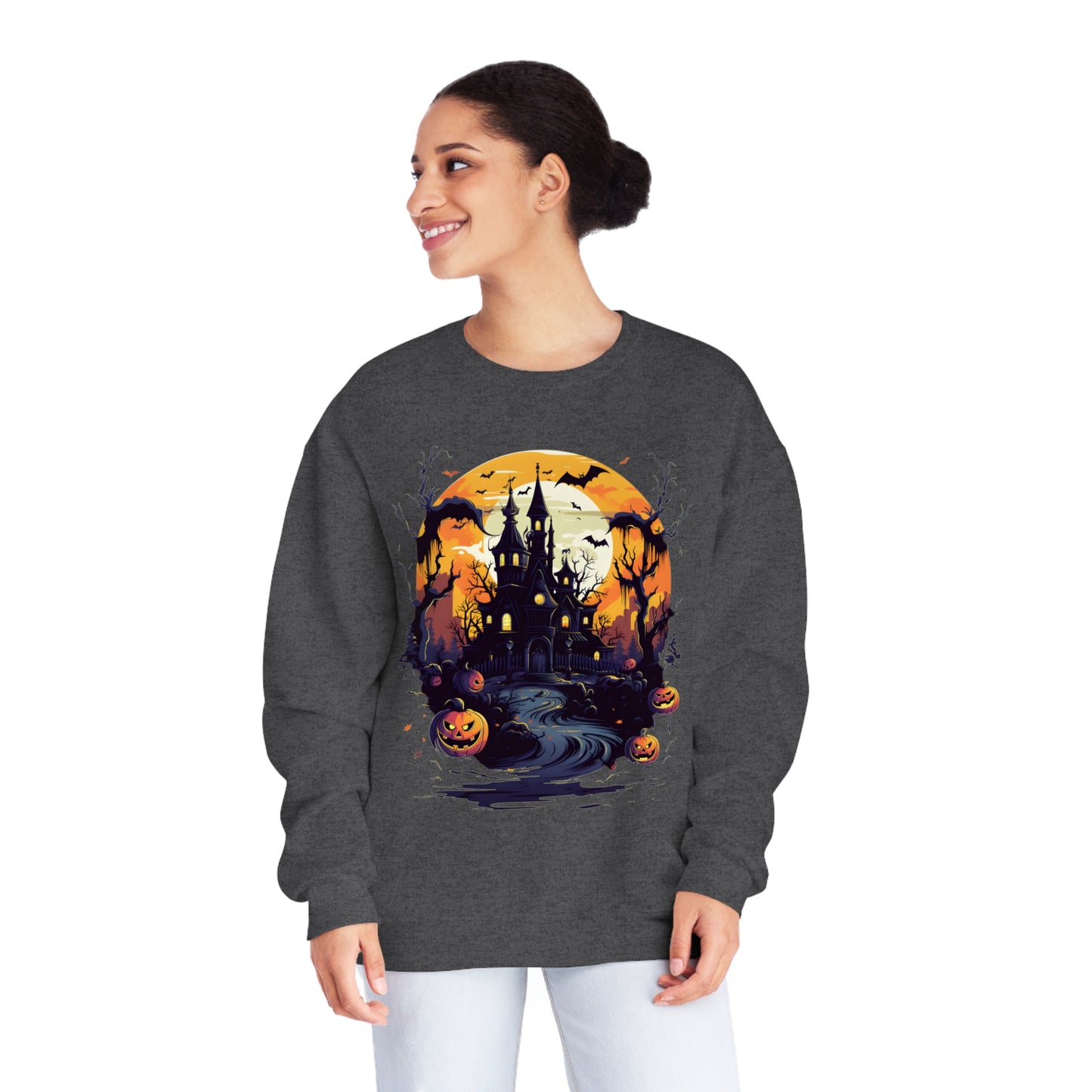 Halloween - Spooky House Unisex NuBlend® Crewneck Sweatshirt