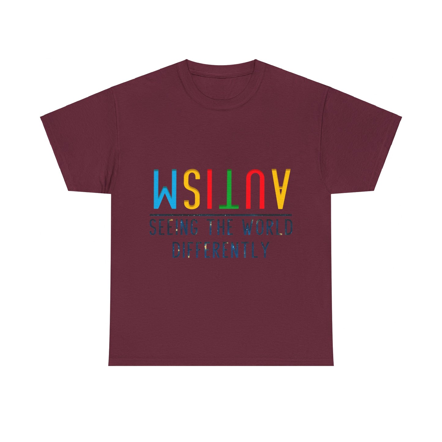 Autism Seeing the World Differently T-shirt Unisex Heavy Cotton