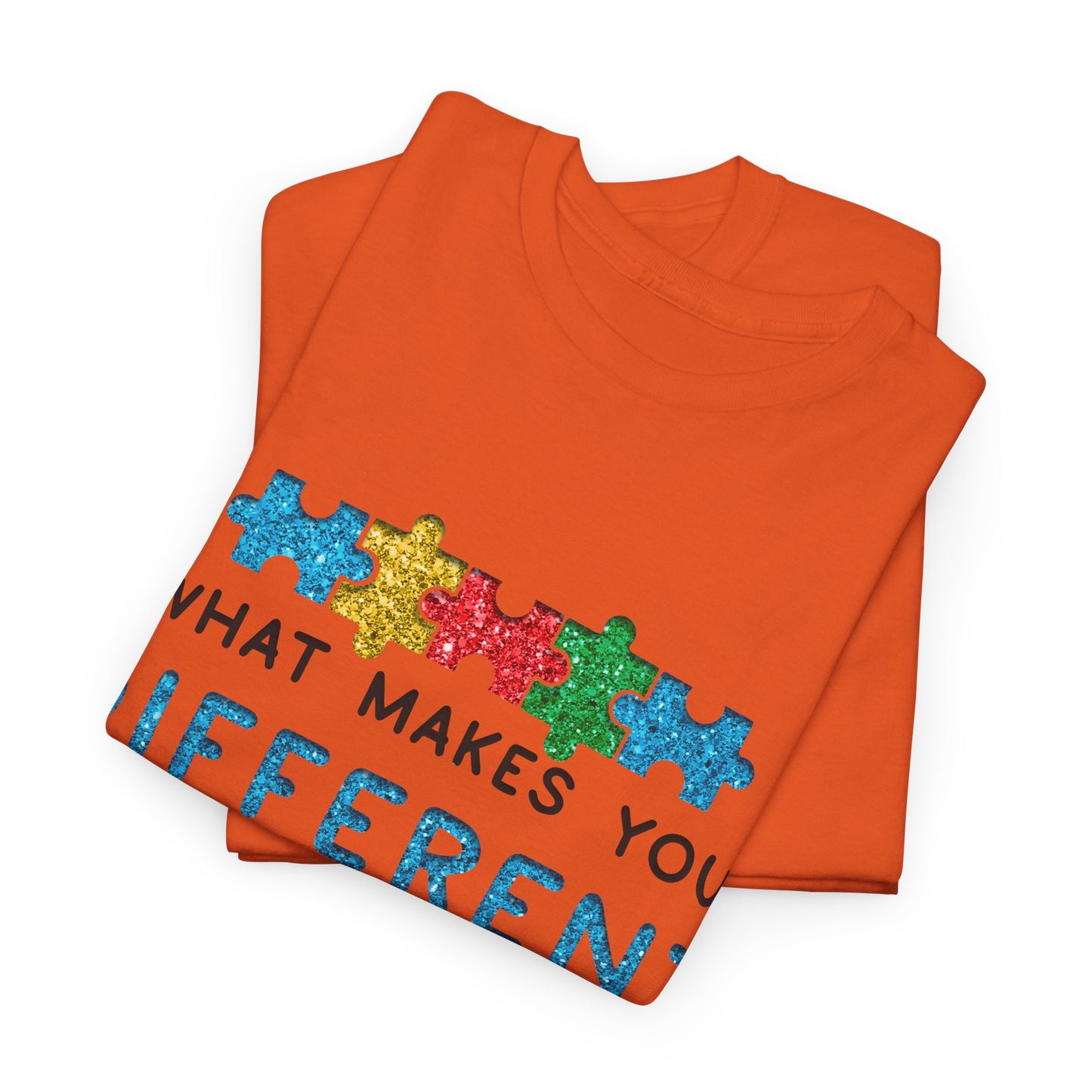 Autism WHAT MAKES YOU DIFFERENT IS WHAT MAKES YOU BEAUTIFUL T-shirt Unisex Heavy Cotton