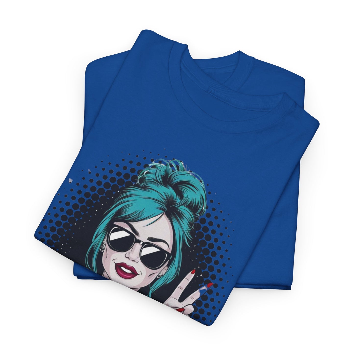 Sexy PopArt Girl Mind Your Own Business Tshirt unisex heavy cotton