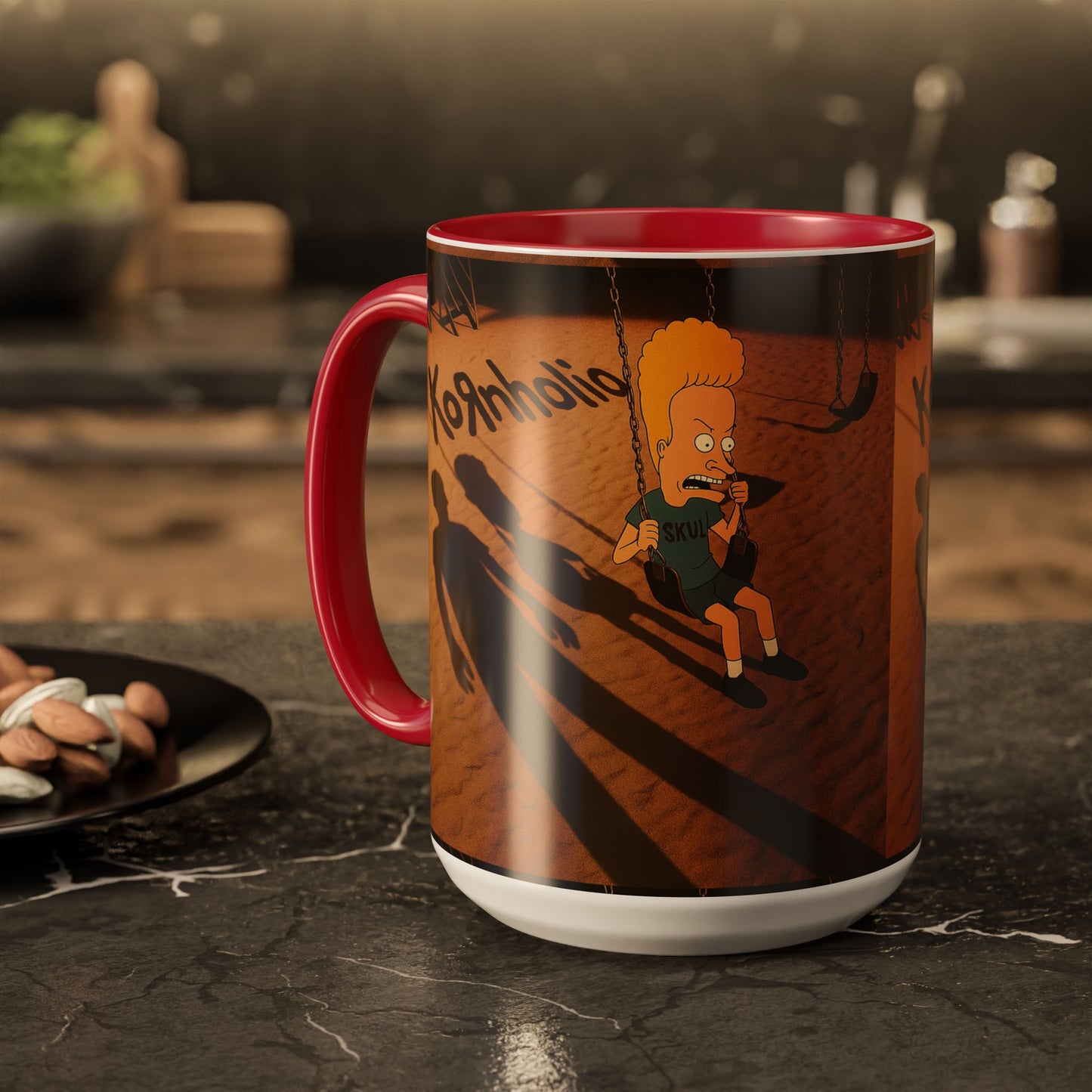 Kornholio 15 oz Coffee Mug Funny Nu Metal Cartoon Cup Multiple Colors