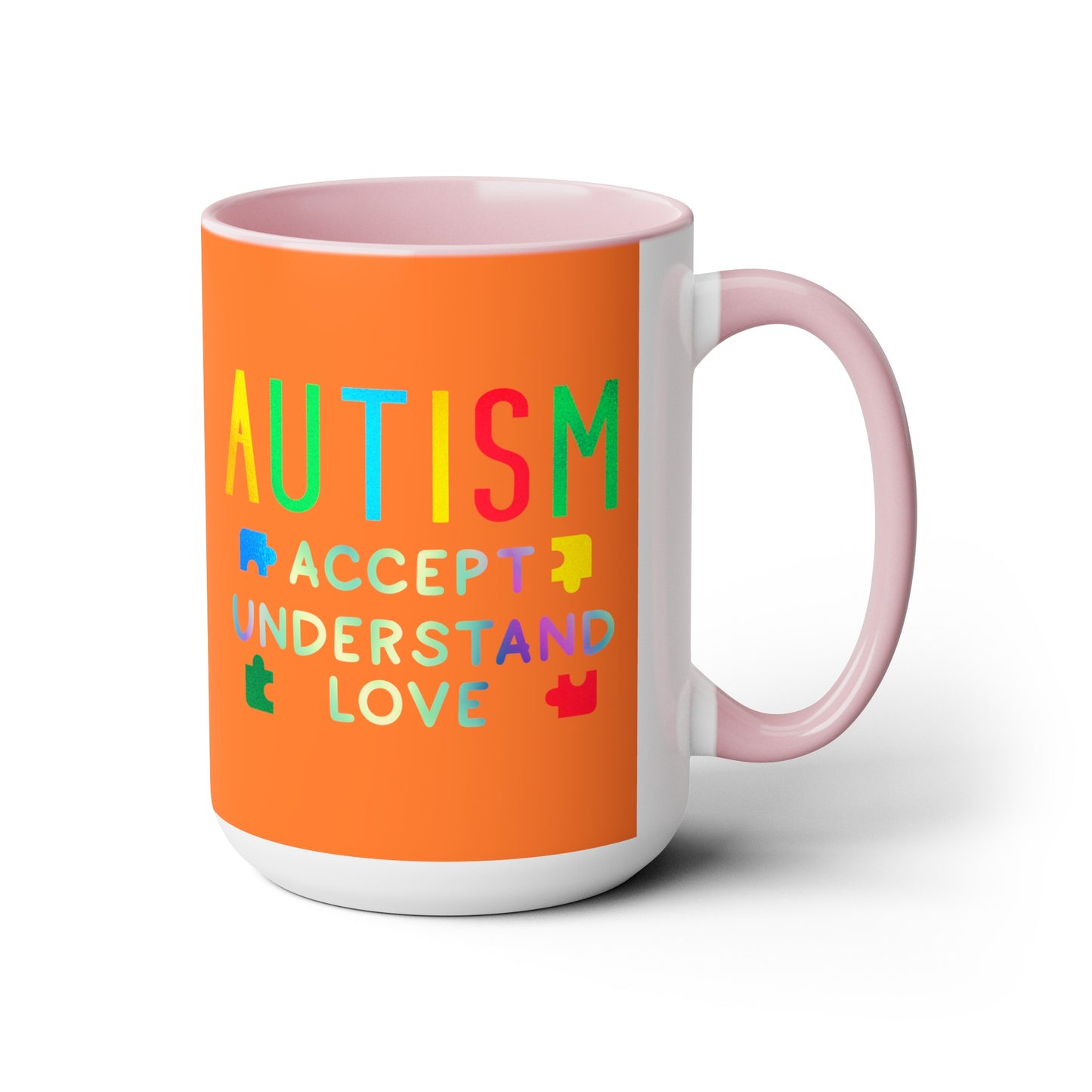 Autism ACCEPT UNDERSTAND LOVE 15oz Coffee Mug
