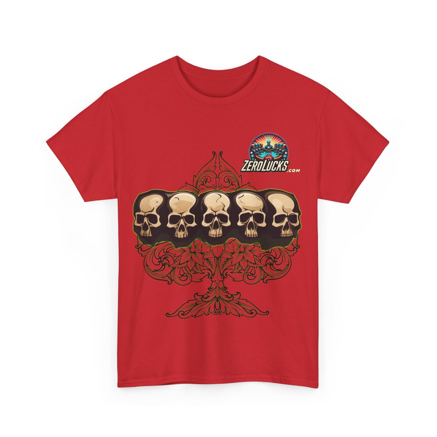 No Lucks Skulls with Spade T-shirt Unisex Heavy Cotton