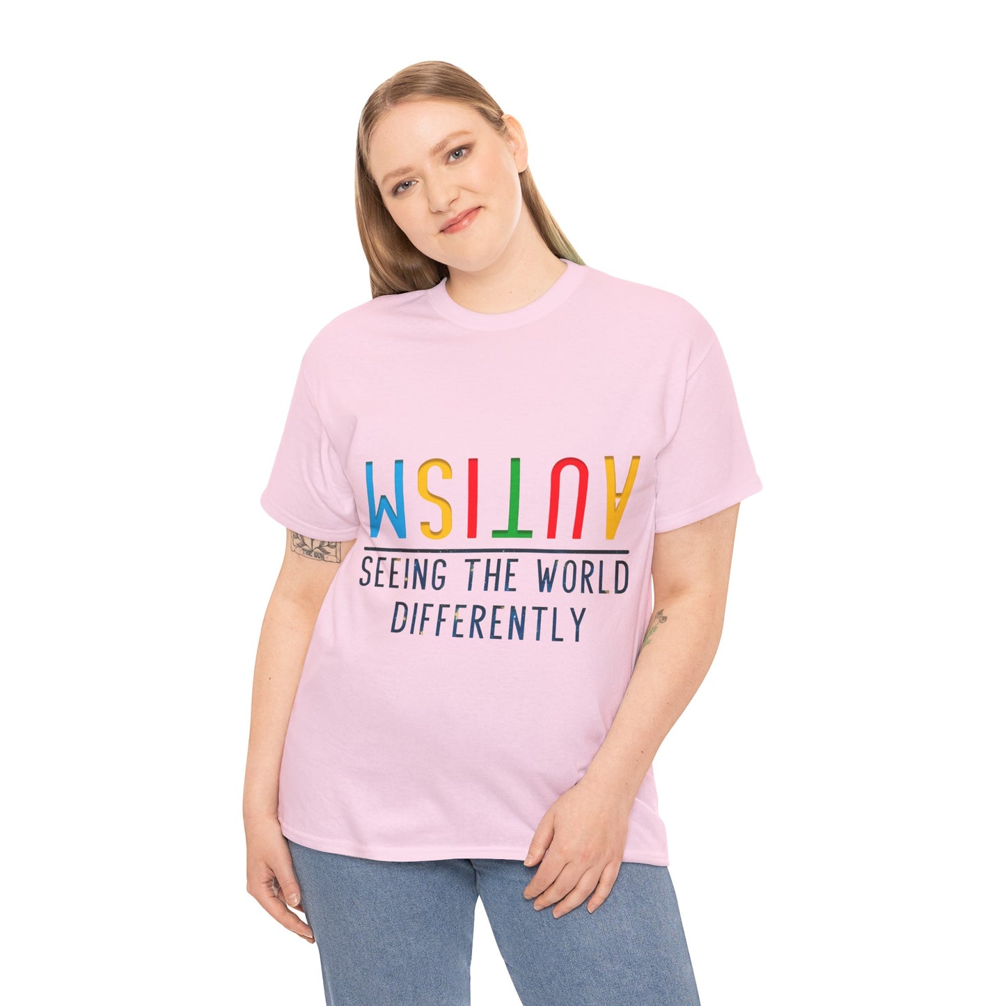 Autism Seeing the World Differently T-shirt Unisex Heavy Cotton