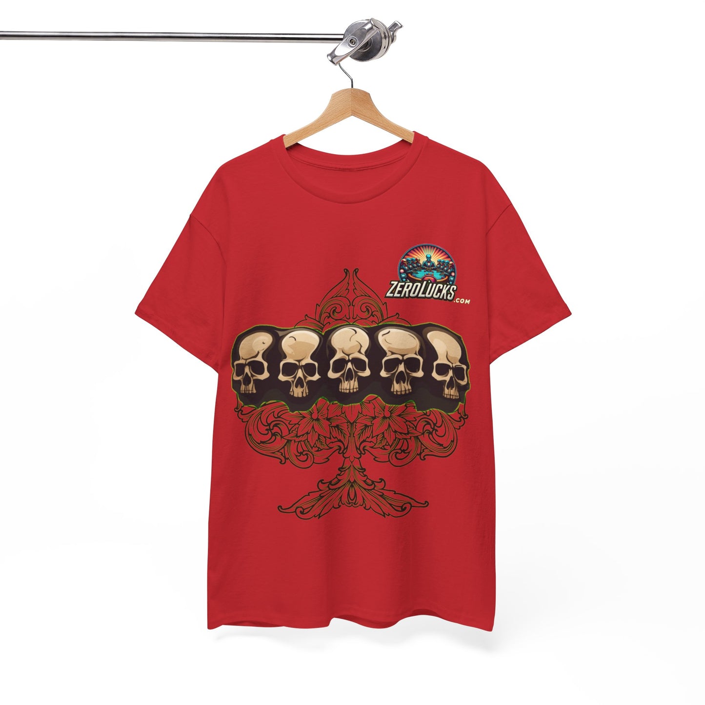 No Lucks Skulls with Spade T-shirt Unisex Heavy Cotton
