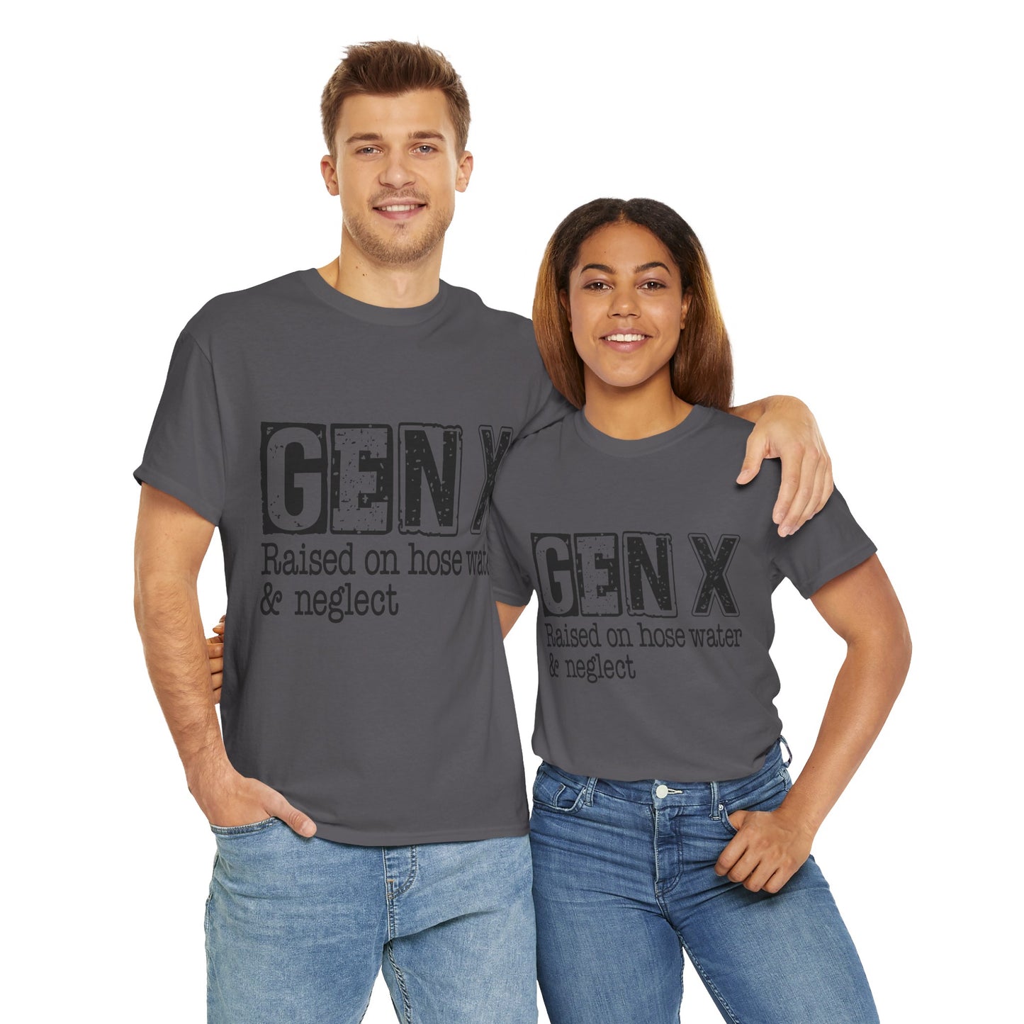 GEN X Raised On Hose Water & Neglect Tshirt Unisex Heavy Cotton